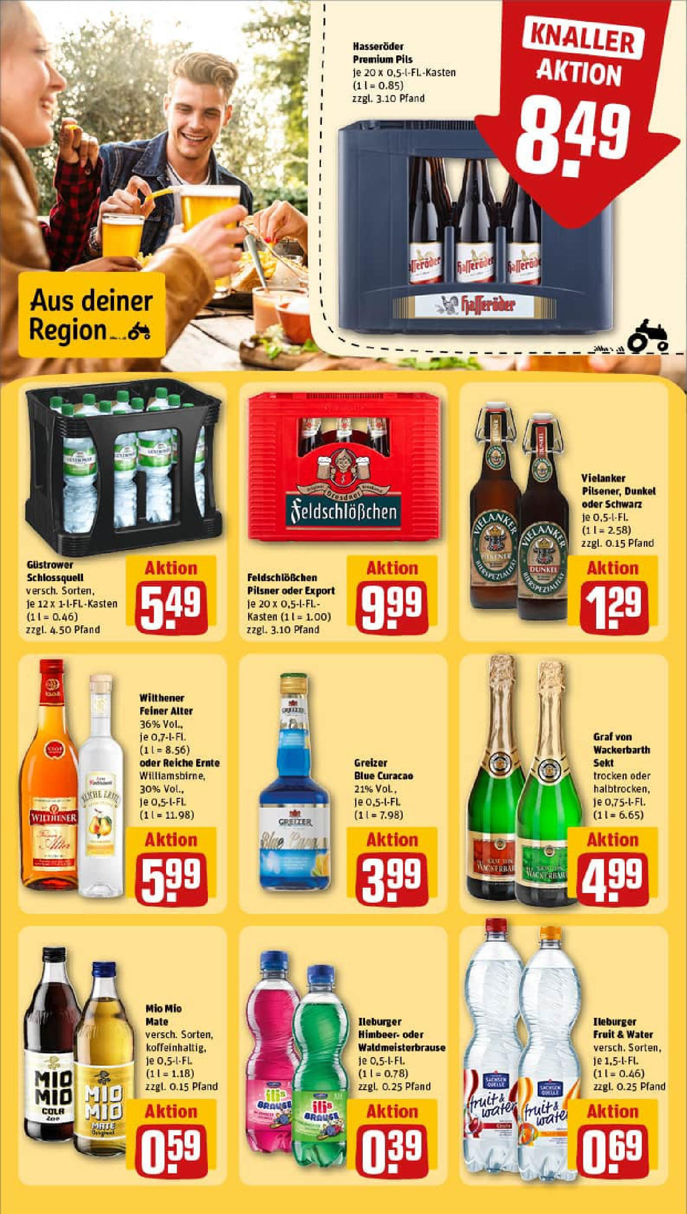 REWE Prospekt ab 11.08.2025 zum Blättern » Angebote | Seite: 19 | Produkte: Wilthener, Sekt, Mio mio mate, Hasseröder