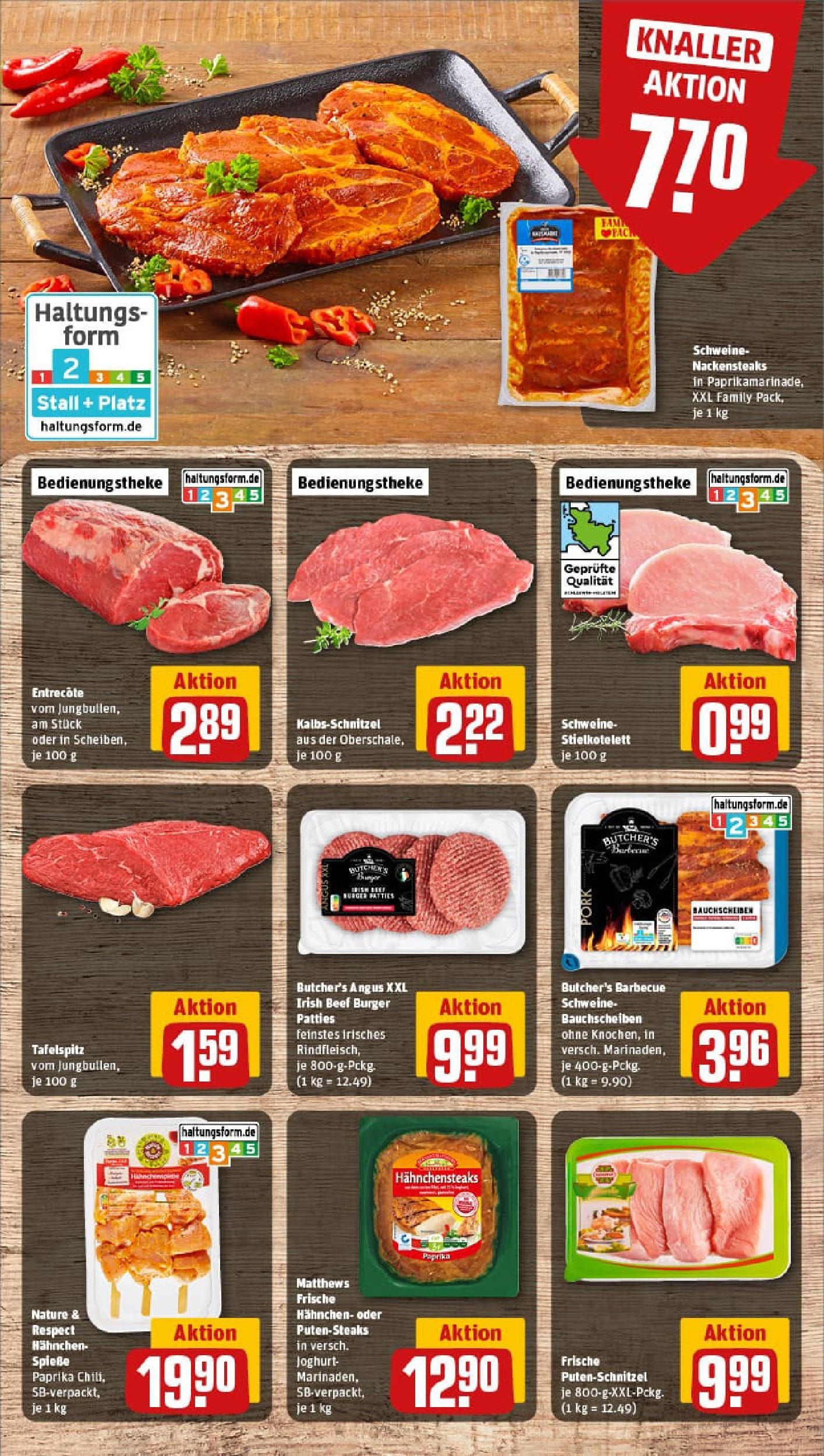 REWE Prospekt ab 11.08.2025 zum Blättern » Angebote | Seite: 8 | Produkte: Tafelspitz, Entrecote, Schnitzel, Putenschnitzel