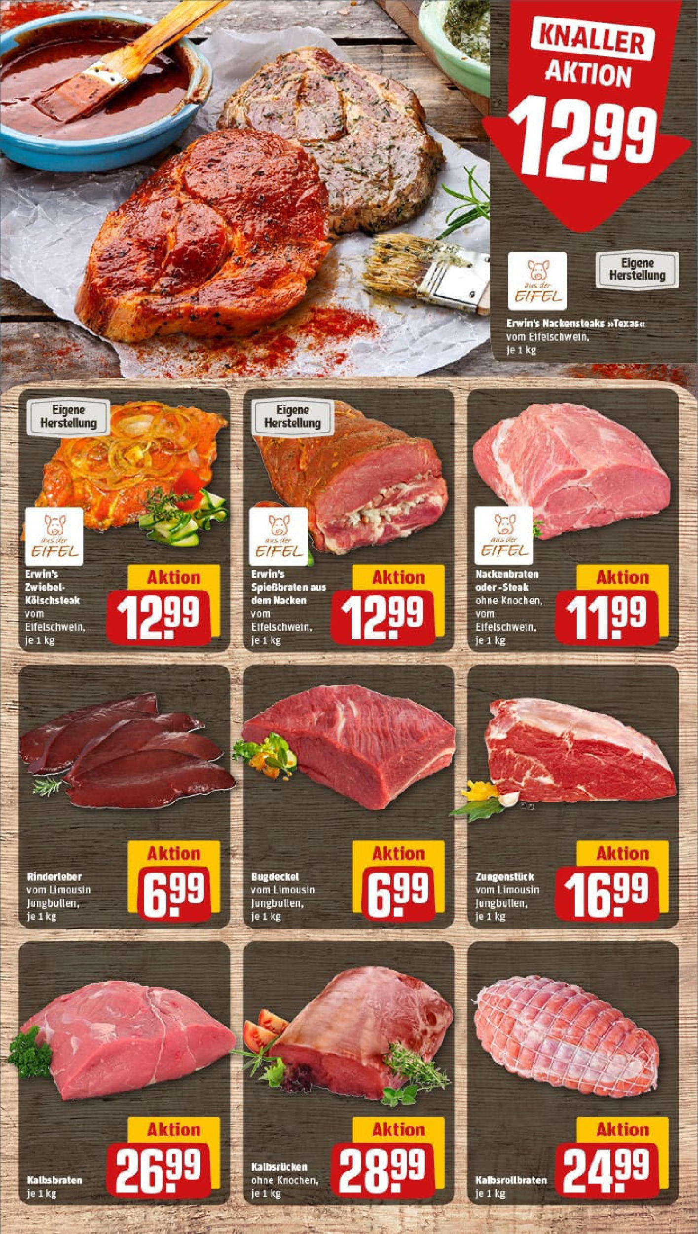 REWE Prospekt ab 11.08.2025 zum Blättern » Angebote | Seite: 8 | Produkte: Nackensteaks, Steak