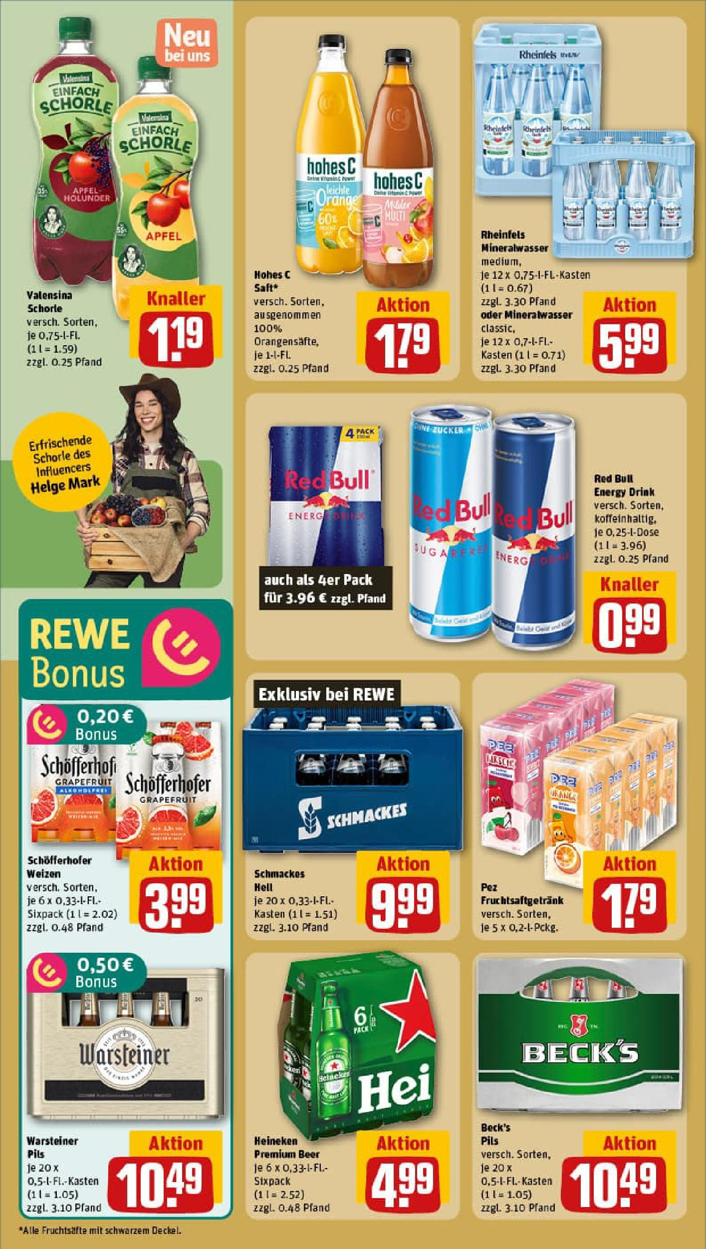 REWE Prospekt ab 11.08.2025 zum Blättern » Angebote | Seite: 16 | Produkte: Pils, Äpfel, Mineralwasser, Warsteiner