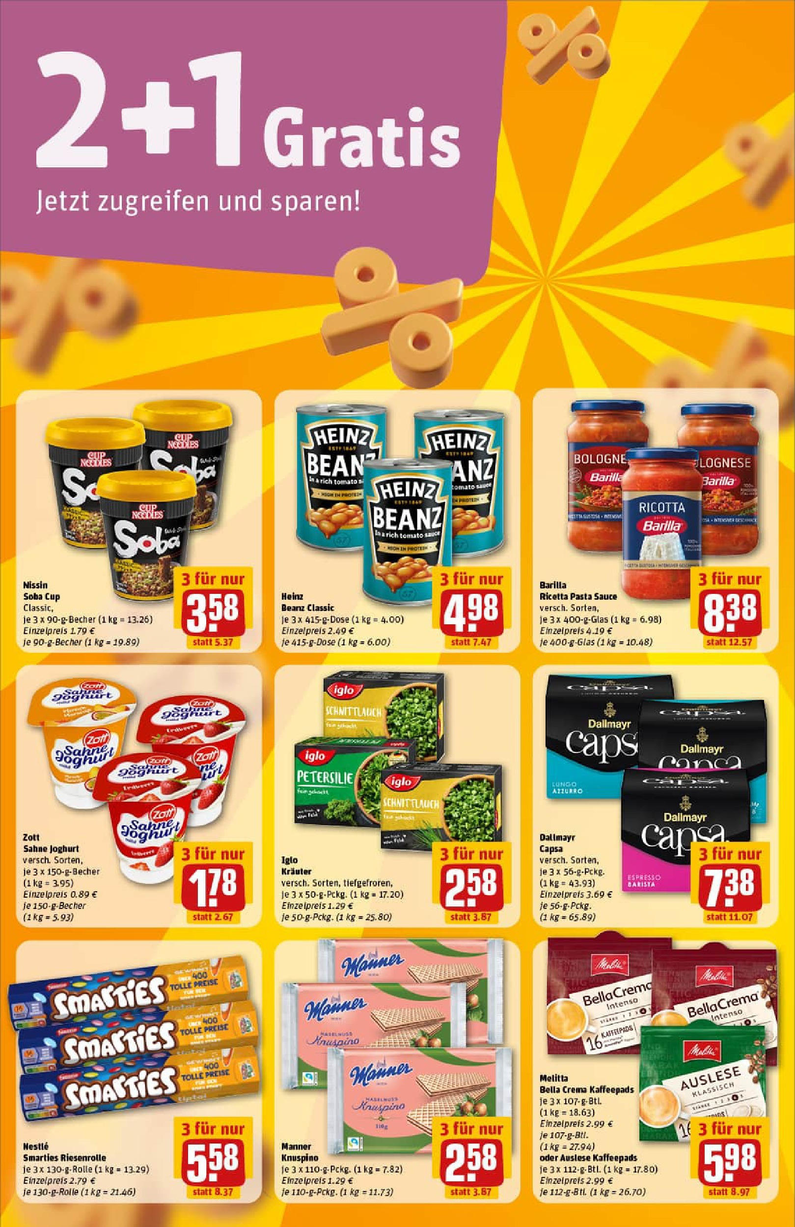 REWE Prospekt ab 11.08.2025 zum Blättern » Angebote | Seite: 4 | Produkte: Joghurt, Petersilie, Pasta, Dallmayr capsa REWE Prospekt ab 11.08.2025 zum Blättern » Angebote | Seite: 4 | Produkte: Joghurt, Petersilie, Pasta, Dallmayr capsa