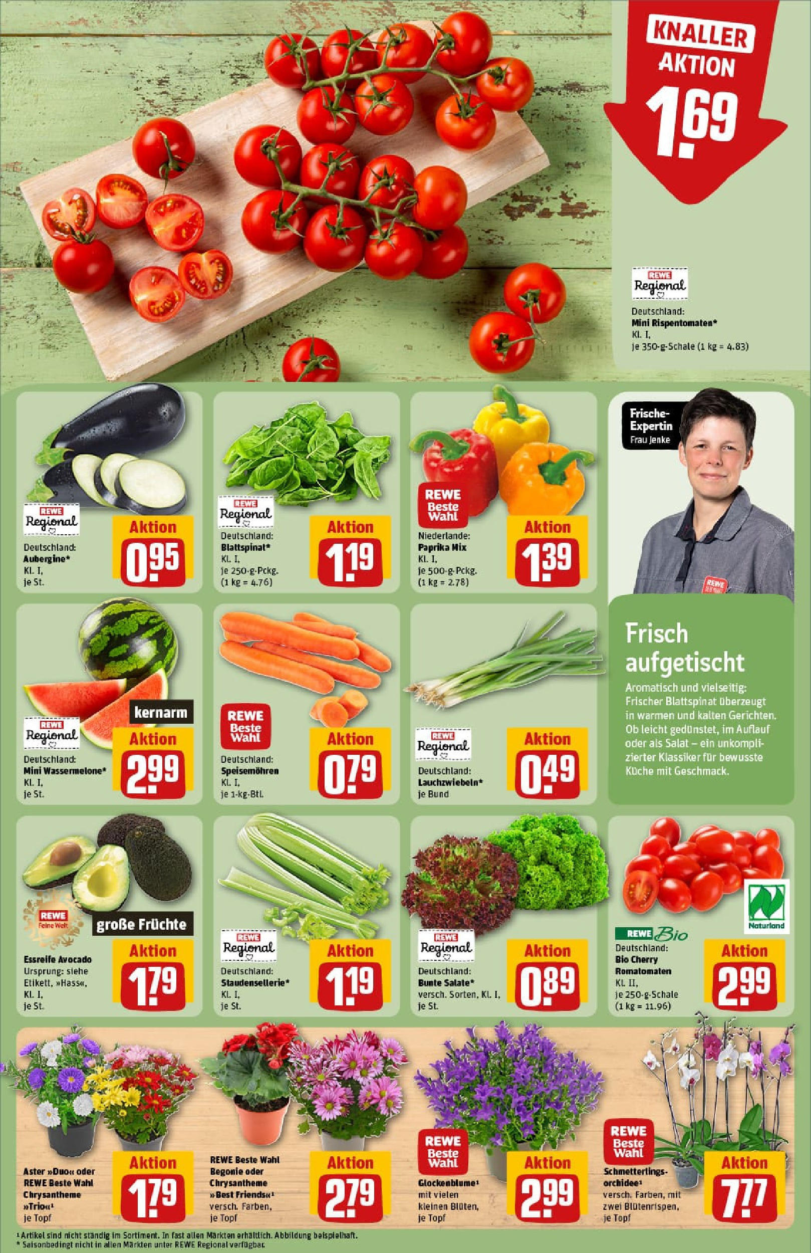 REWE Prospekt ab 11.08.2025 zum Blättern » Angebote | Seite: 7 | Produkte: Küche, Avocado, Paprika, Salat REWE Prospekt ab 11.08.2025 zum Blättern » Angebote | Seite: 7 | Produkte: Küche, Avocado, Paprika, Salat