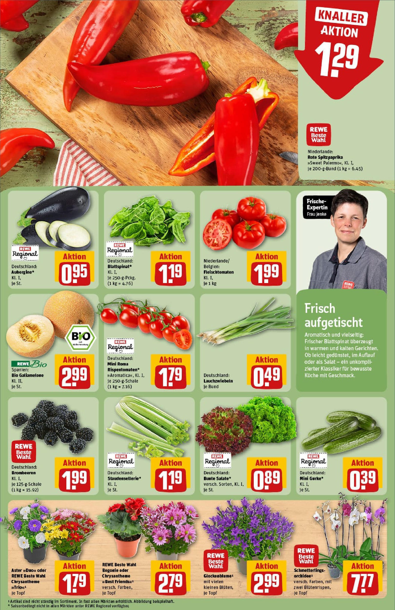 REWE Prospekt ab 11.08.2025 zum Blättern » Angebote | Seite: 7 | Produkte: Küche, Paprika, Salat REWE Prospekt ab 11.08.2025 zum Blättern » Angebote | Seite: 7 | Produkte: Küche, Paprika, Salat
