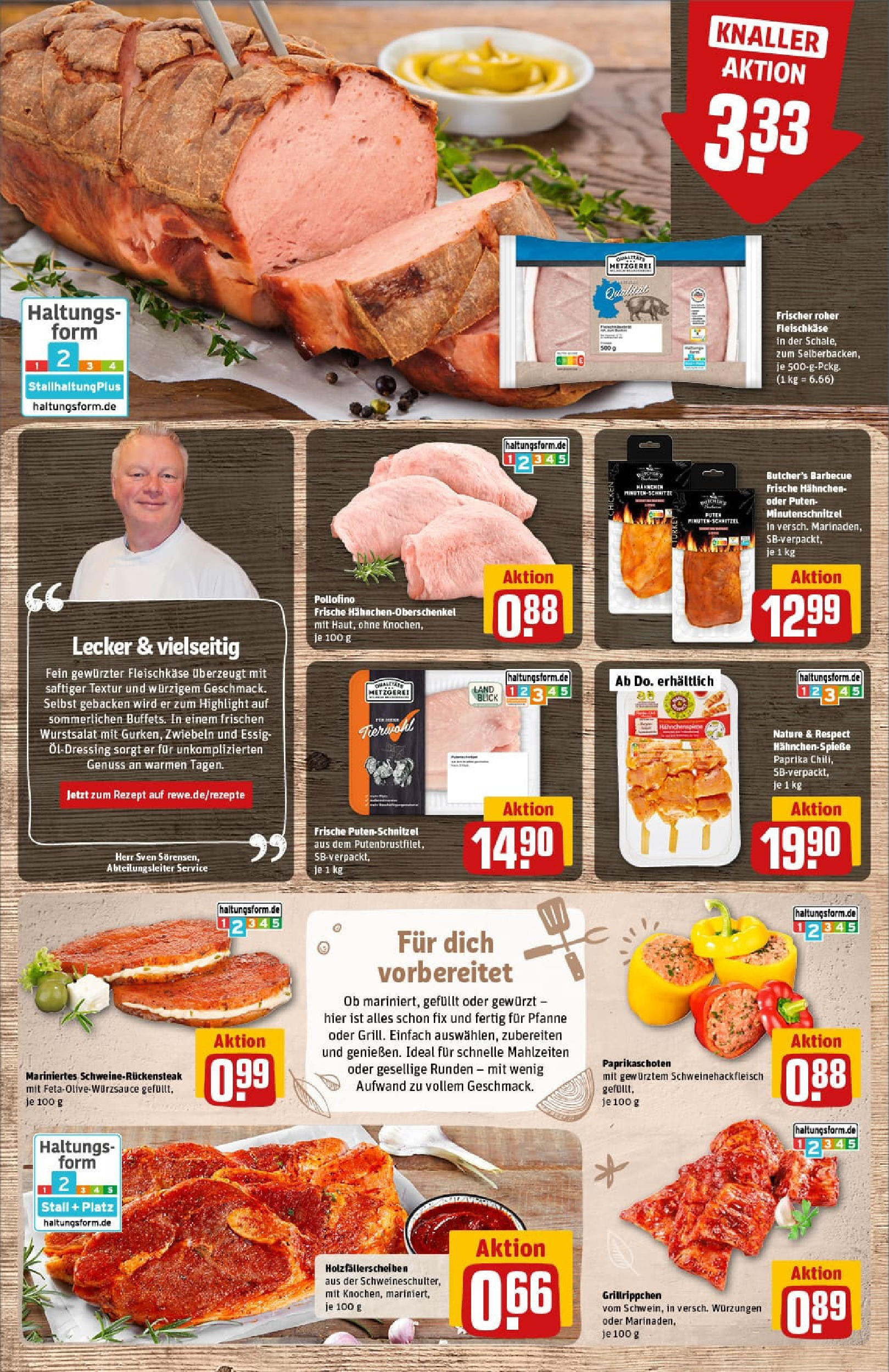 REWE Prospekt ab 11.08.2025 zum Blättern » Angebote | Seite: 8 | Produkte: Hahnchen, Paprika, Putenschnitzel, Steak REWE Prospekt ab 11.08.2025 zum Blättern » Angebote | Seite: 8 | Produkte: Hahnchen, Paprika, Putenschnitzel, Steak