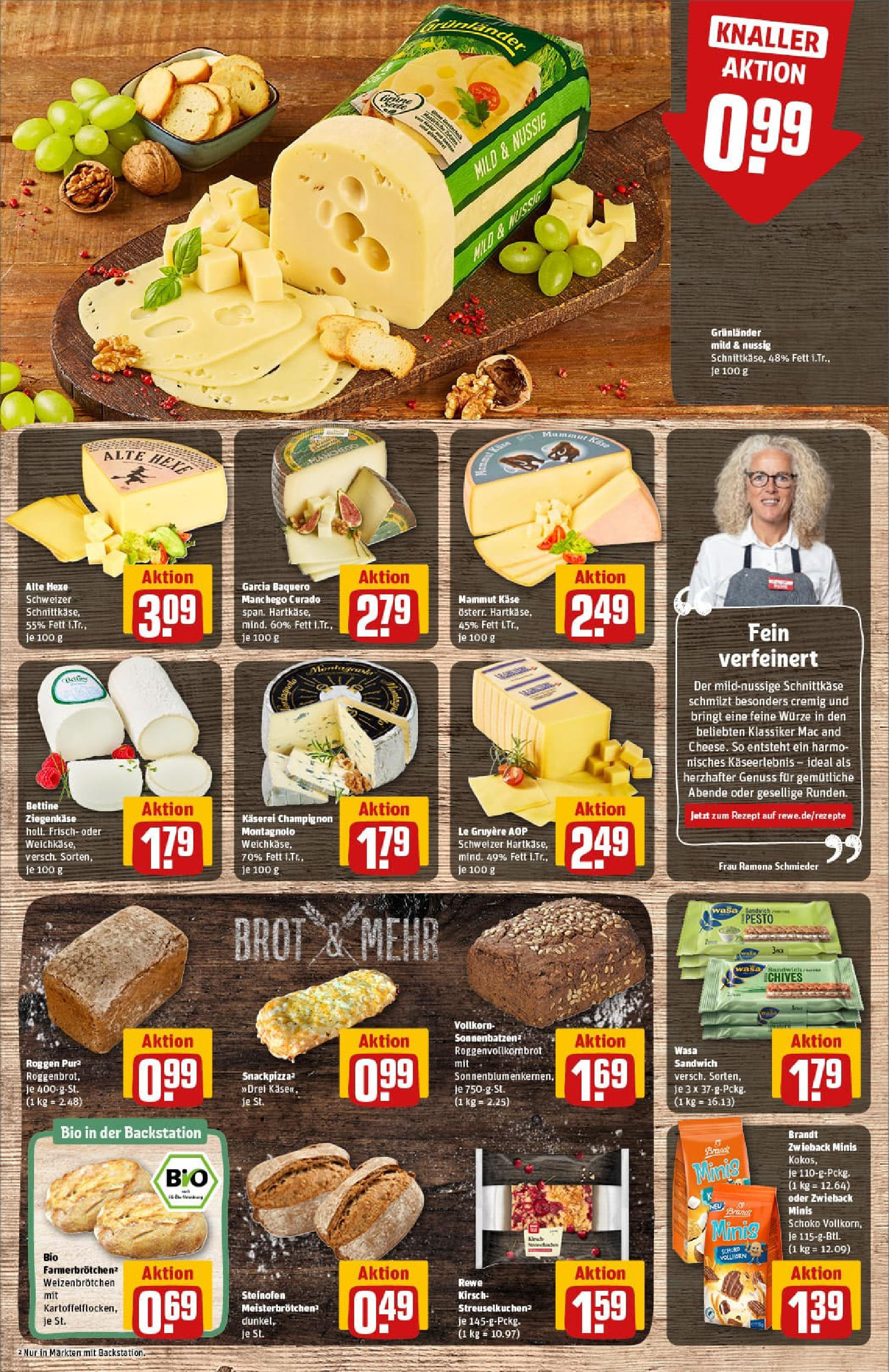 REWE Prospekt ab 11.08.2025 zum Blättern » Angebote | Seite: 13 | Produkte: Käse, Ziegenkäse, Grunlander, Brot REWE Prospekt ab 11.08.2025 zum Blättern » Angebote | Seite: 13 | Produkte: Käse, Ziegenkäse, Grunlander, Brot