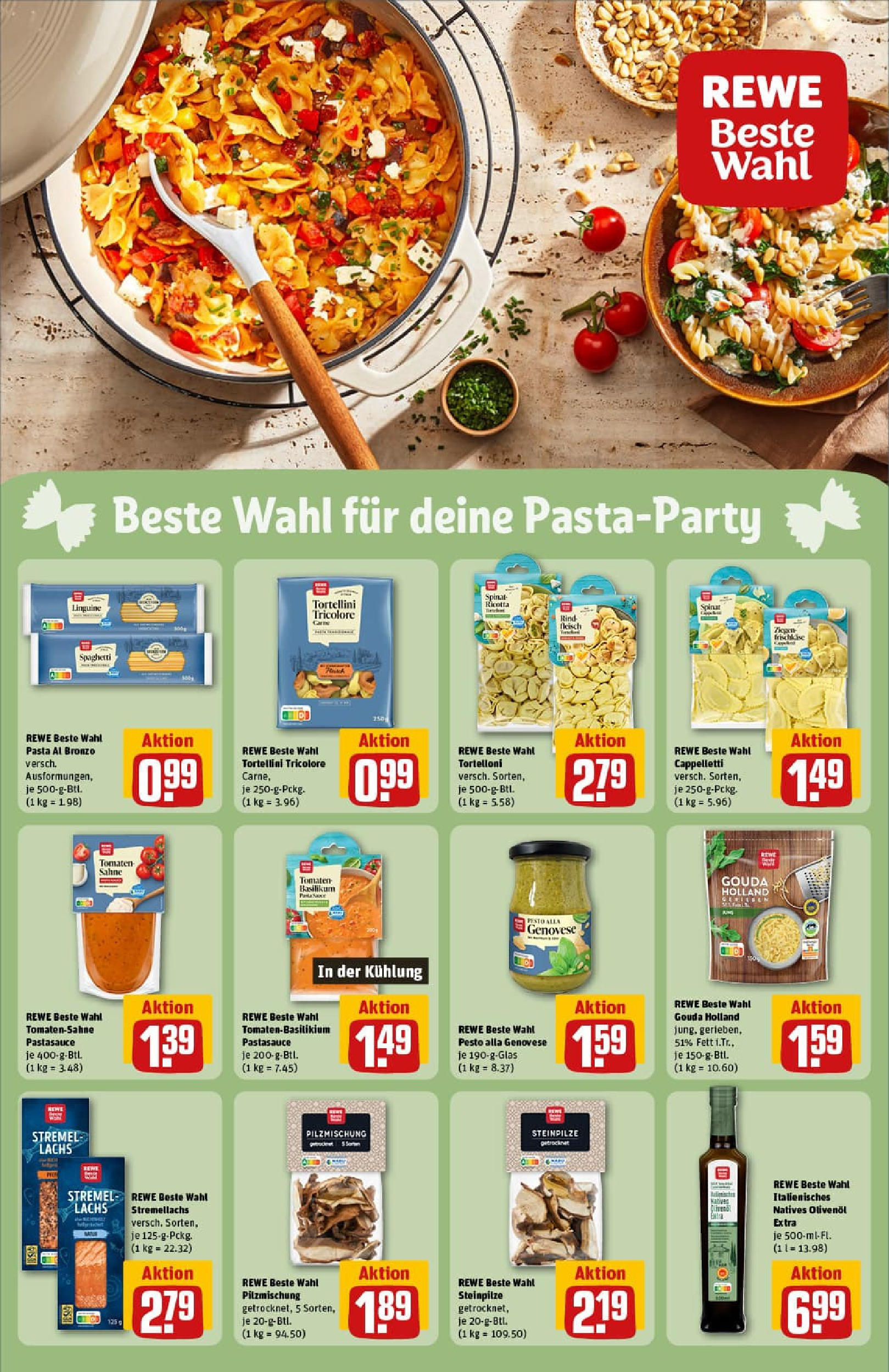 REWE Prospekt ab 11.08.2025 zum Blättern » Angebote | Seite: 17 | Produkte: Gouda, Olivenol, Lachs, Pasta REWE Prospekt ab 11.08.2025 zum Blättern » Angebote | Seite: 17 | Produkte: Gouda, Olivenol, Lachs, Pasta