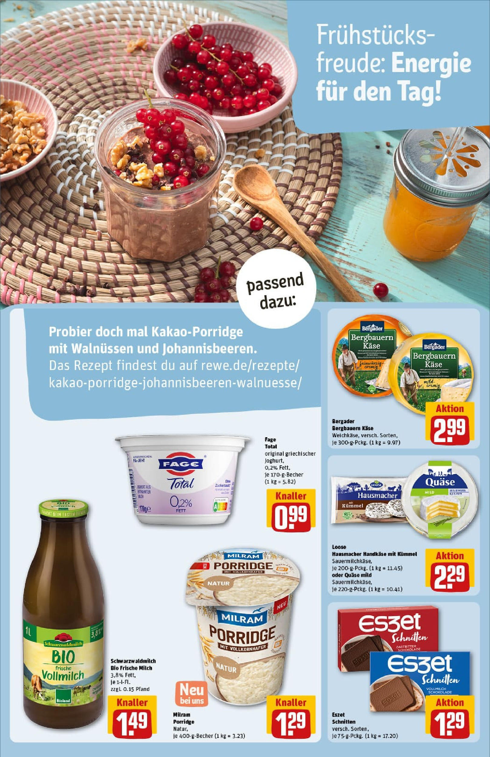 REWE Prospekt ab 11.08.2025 zum Blättern » Angebote | Seite: 18 | Produkte: Milch, Käse, Milram REWE Prospekt ab 11.08.2025 zum Blättern » Angebote | Seite: 18 | Produkte: Milch, Käse, Milram