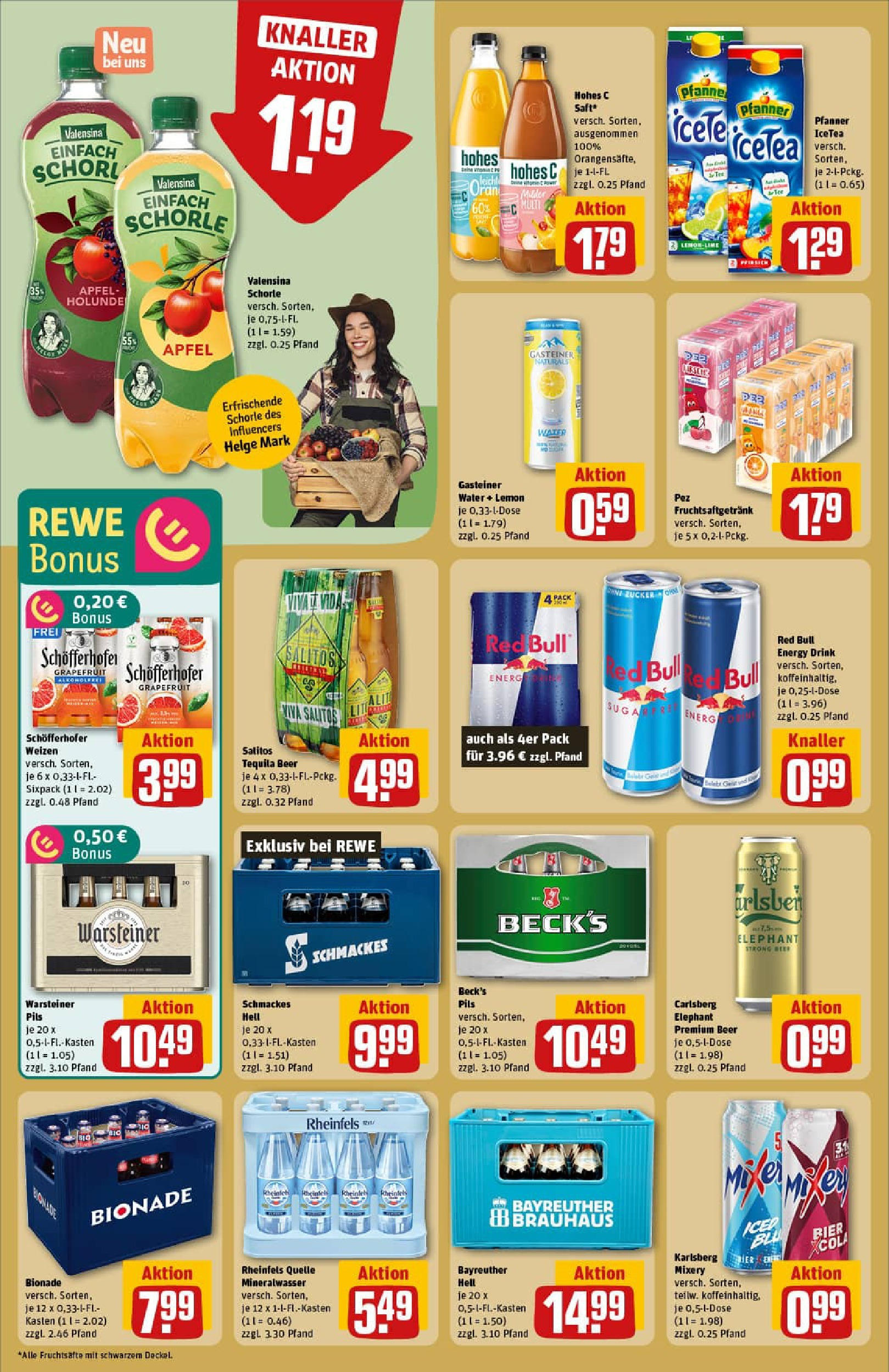 REWE Prospekt ab 11.08.2025 zum Blättern » Angebote | Seite: 20 | Produkte: Carlsberg, Energy, Warsteiner, Hohes c REWE Prospekt ab 11.08.2025 zum Blättern » Angebote | Seite: 20 | Produkte: Carlsberg, Energy, Warsteiner, Hohes c
