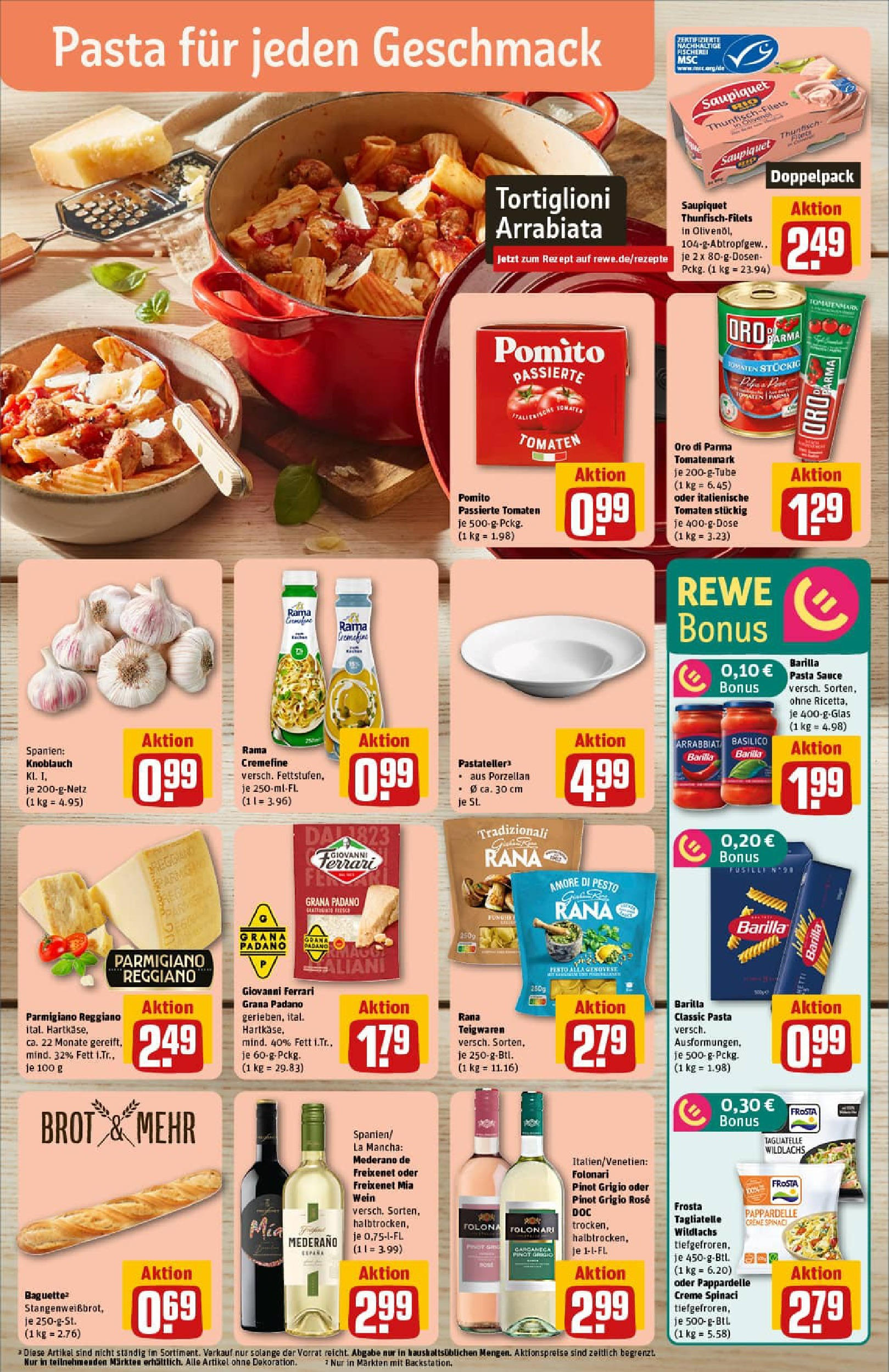REWE Prospekt ab 11.08.2025 zum Blättern » Angebote | Seite: 23 | Produkte: Rama, Frosta, Oro di parma, Wein REWE Prospekt ab 11.08.2025 zum Blättern » Angebote | Seite: 23 | Produkte: Rama, Frosta, Oro di parma, Wein