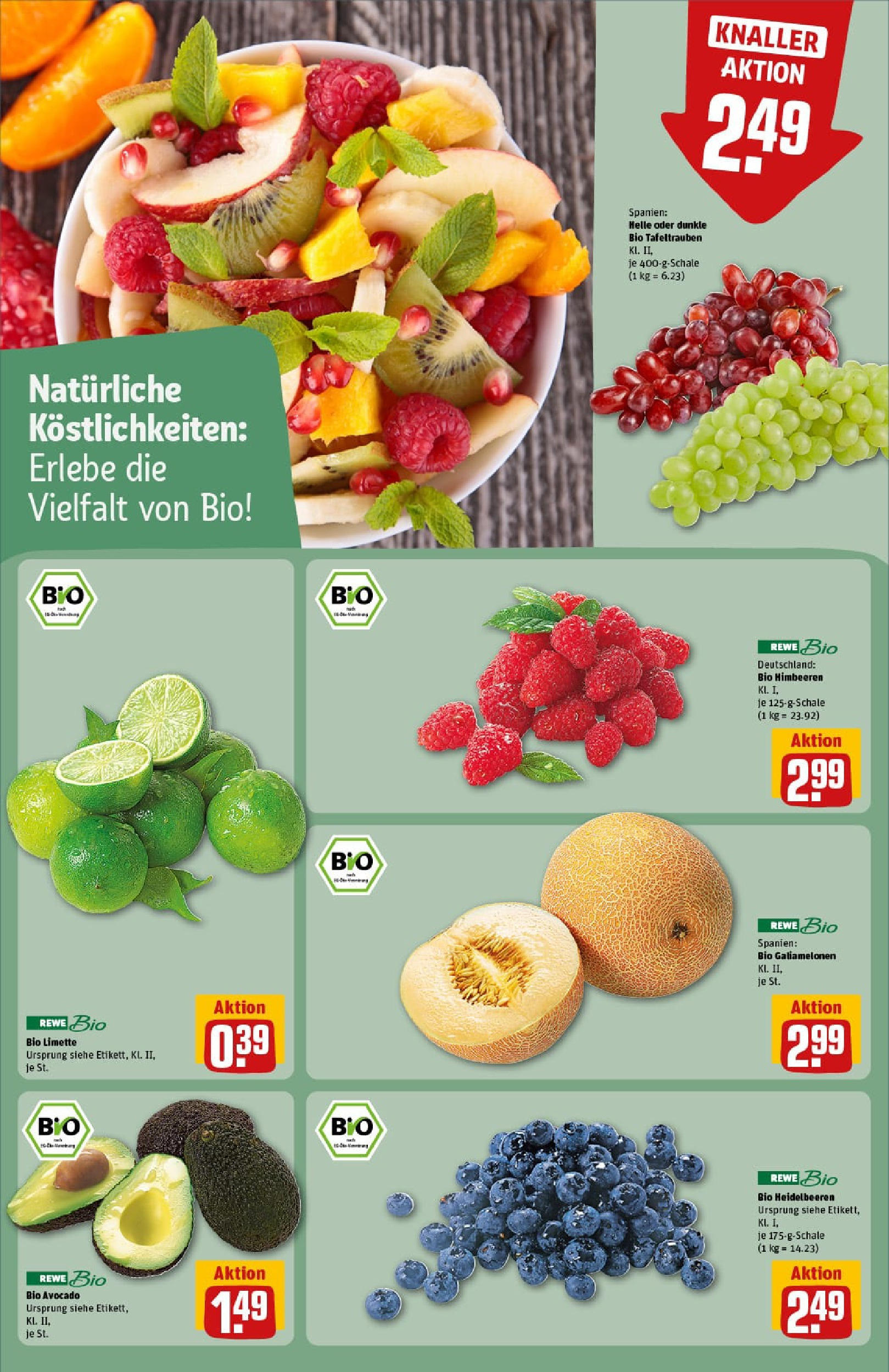 REWE Prospekt ab 11.08.2025 zum Blättern » Angebote | Seite: 21 | Produkte: Himbeeren, Heidelbeeren, Avocado, Limette REWE Prospekt ab 11.08.2025 zum Blättern » Angebote | Seite: 21 | Produkte: Himbeeren, Heidelbeeren, Avocado, Limette