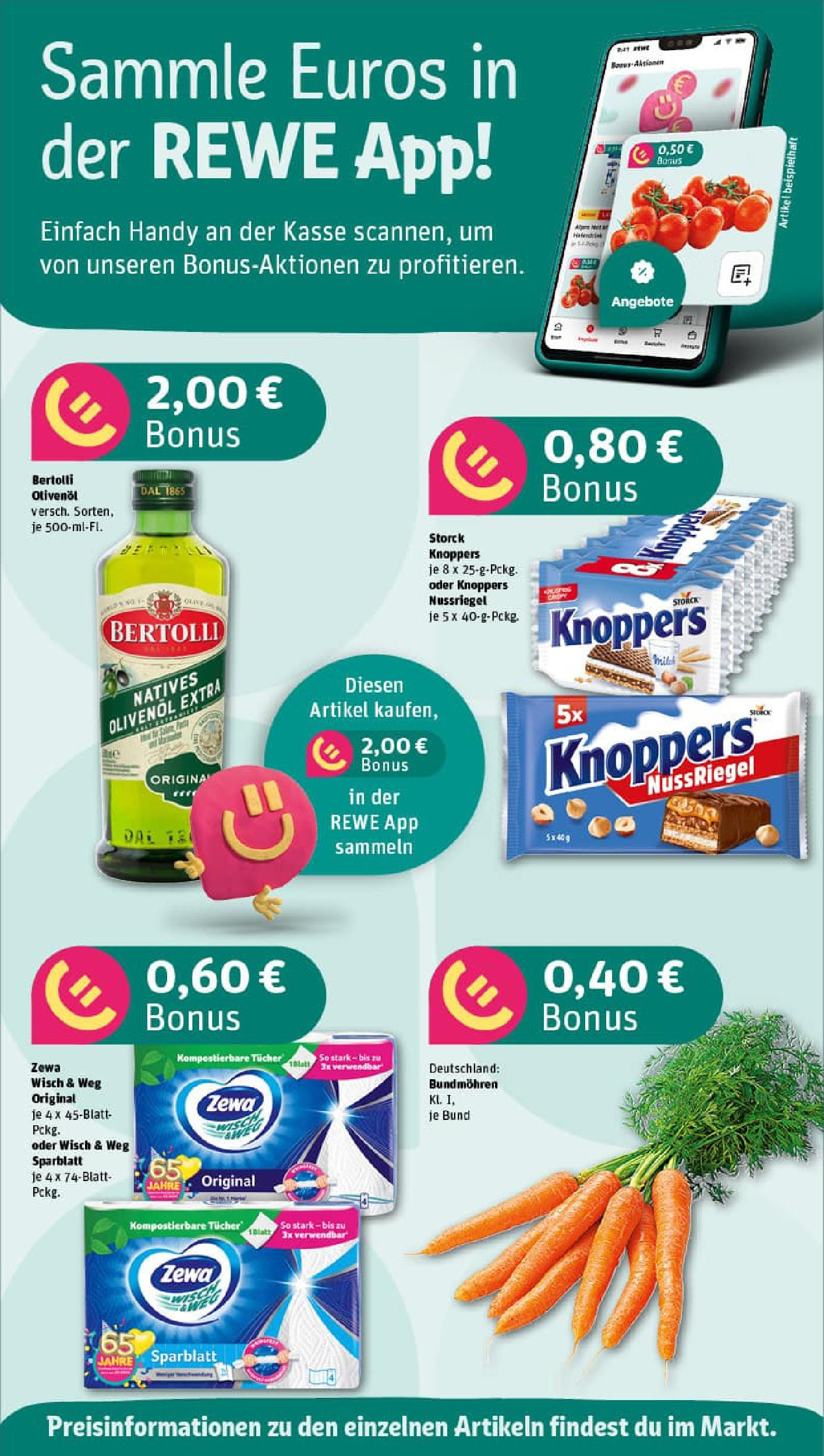 REWE Prospekt ab 11.08.2025 zum Blättern » Angebote | Seite: 2 | Produkte: Olivenol, Bertolli olivenol, Zewa, Knoppers REWE Prospekt ab 11.08.2025 zum Blättern » Angebote | Seite: 2 | Produkte: Olivenol, Bertolli olivenol, Zewa, Knoppers