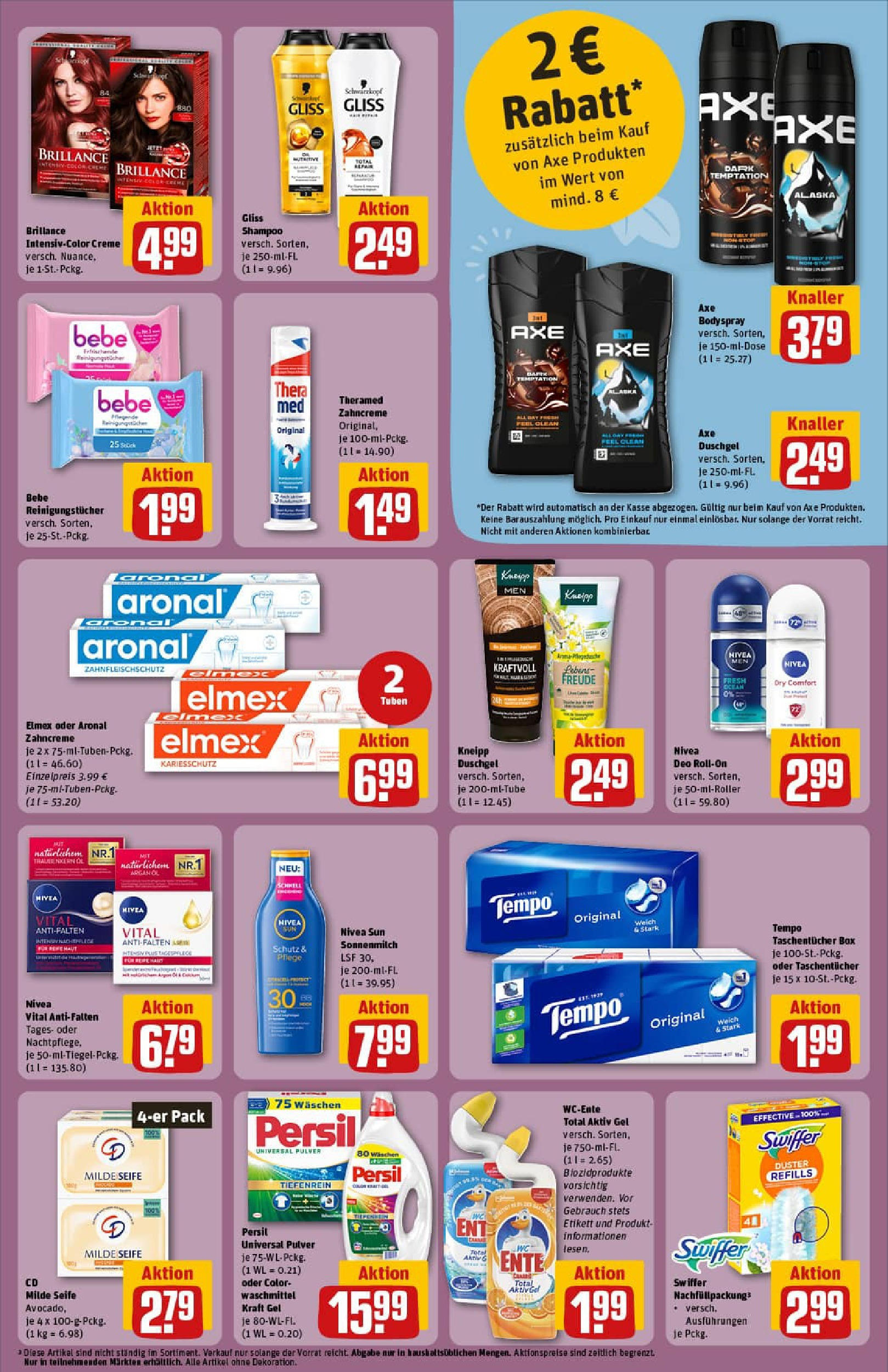 REWE Prospekt ab 11.08.2025 zum Blättern » Angebote | Seite: 27 | Produkte: Duschgel, Tempo, Deo Roll-On, Persil REWE Prospekt ab 11.08.2025 zum Blättern » Angebote | Seite: 27 | Produkte: Duschgel, Tempo, Deo Roll-On, Persil