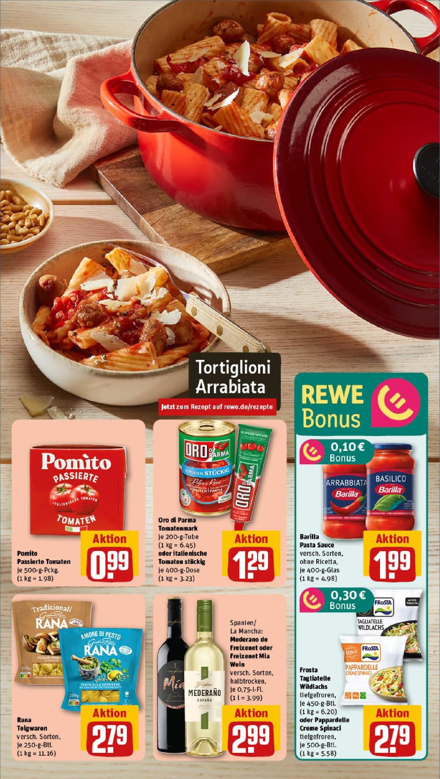 REWE Prospekt ab 11.08.2025 zum Blättern » Angebote | Seite: 5 | Produkte: Creme, Frosta, Pasta, Wein REWE Prospekt ab 11.08.2025 zum Blättern » Angebote | Seite: 5 | Produkte: Creme, Frosta, Pasta, Wein