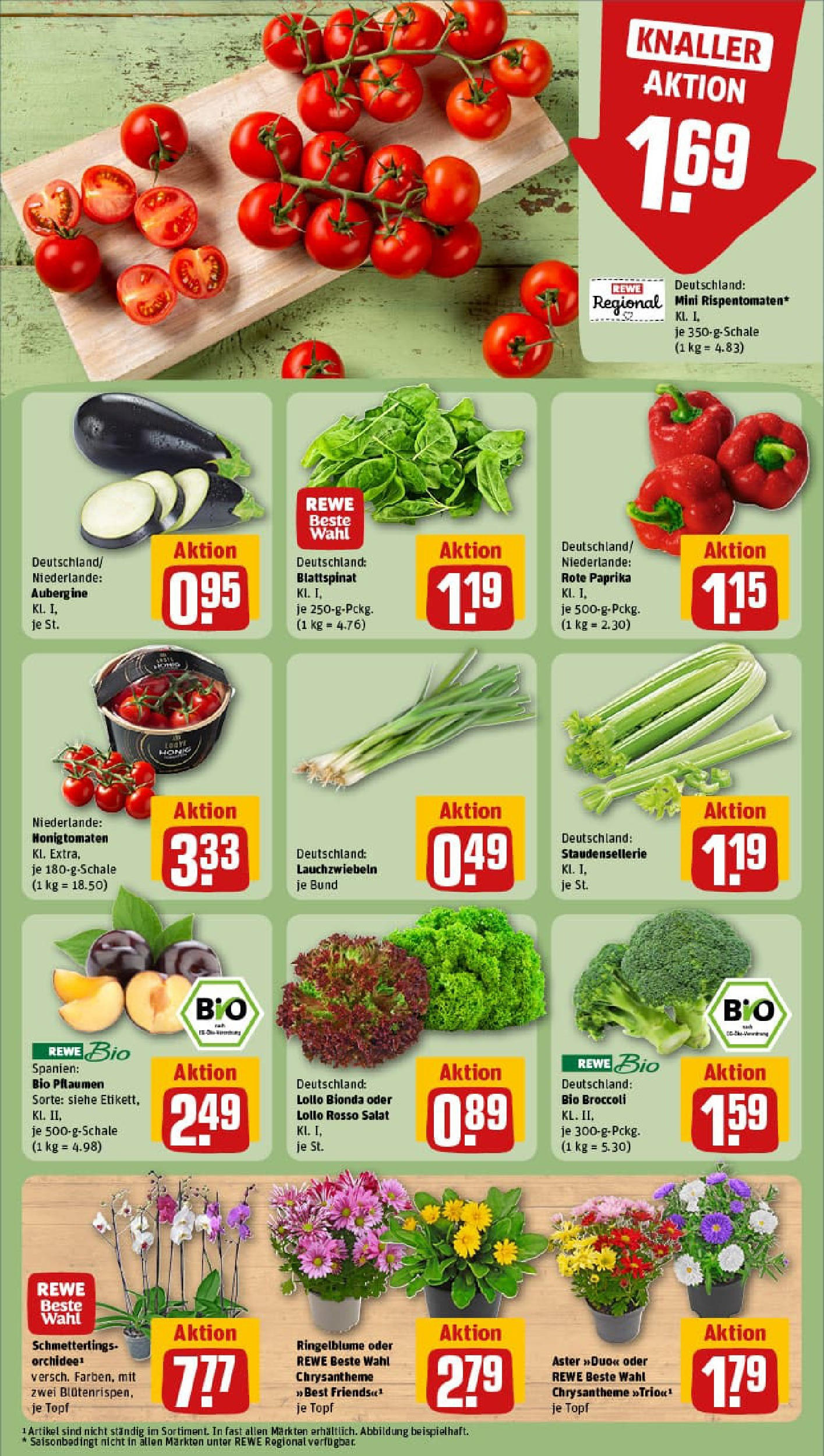 REWE Prospekt ab 11.08.2025 zum Blättern » Angebote | Seite: 7 | Produkte: Pflaumen, Paprika, Aubergine, Salat REWE Prospekt ab 11.08.2025 zum Blättern » Angebote | Seite: 7 | Produkte: Pflaumen, Paprika, Aubergine, Salat