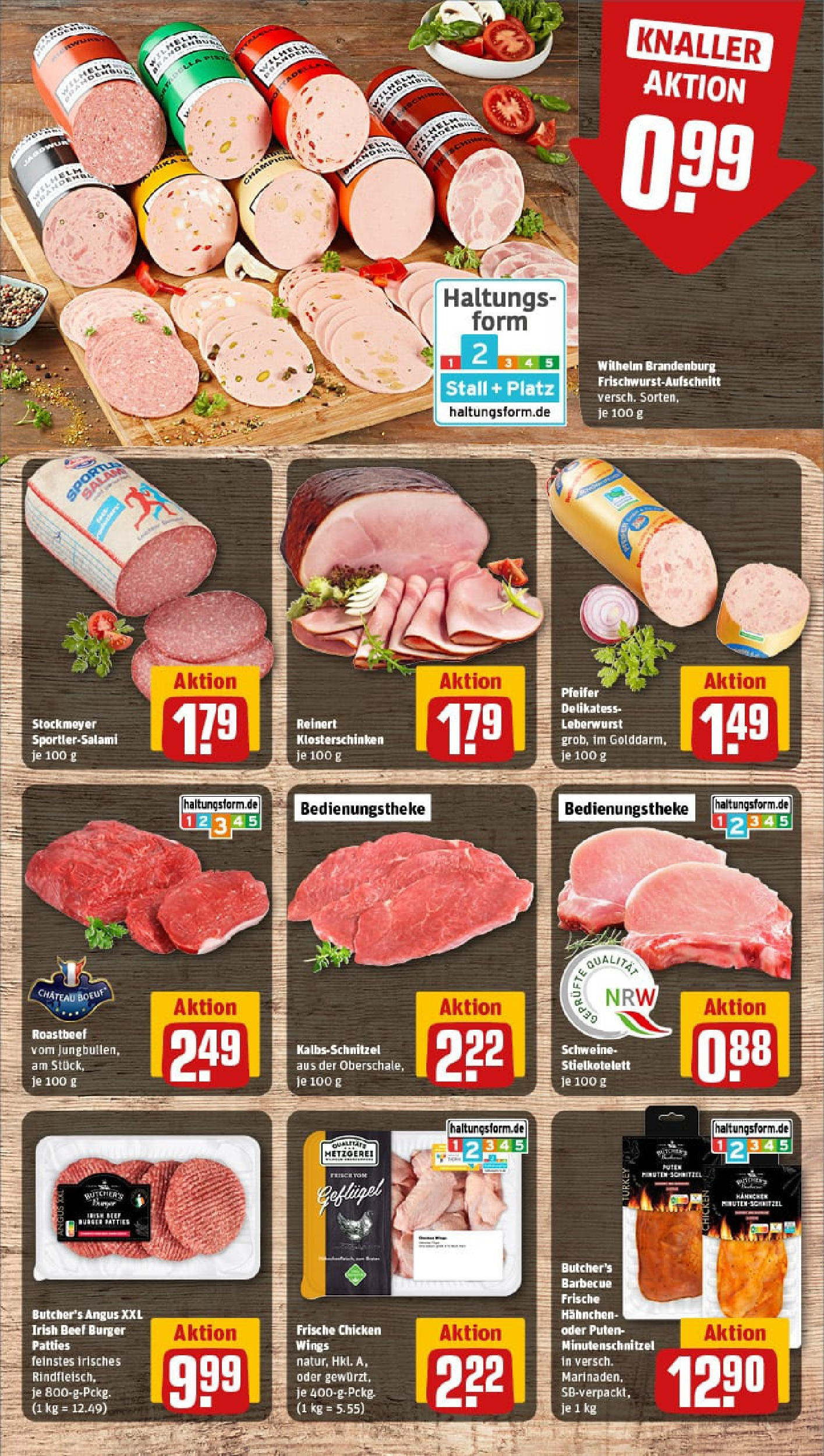 REWE Prospekt ab 11.08.2025 zum Blättern » Angebote | Seite: 8 | Produkte: Hahnchen, Burger, Salami, Steak REWE Prospekt ab 11.08.2025 zum Blättern » Angebote | Seite: 8 | Produkte: Hahnchen, Burger, Salami, Steak