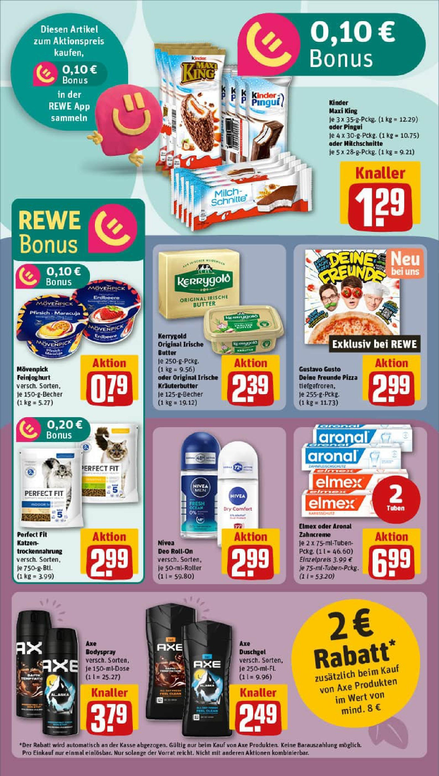 REWE Prospekt ab 11.08.2025 zum Blättern » Angebote | Seite: 14 | Produkte: Butter, Deodorant, Axe, Deo Roll-On REWE Prospekt ab 11.08.2025 zum Blättern » Angebote | Seite: 14 | Produkte: Butter, Deodorant, Axe, Deo Roll-On