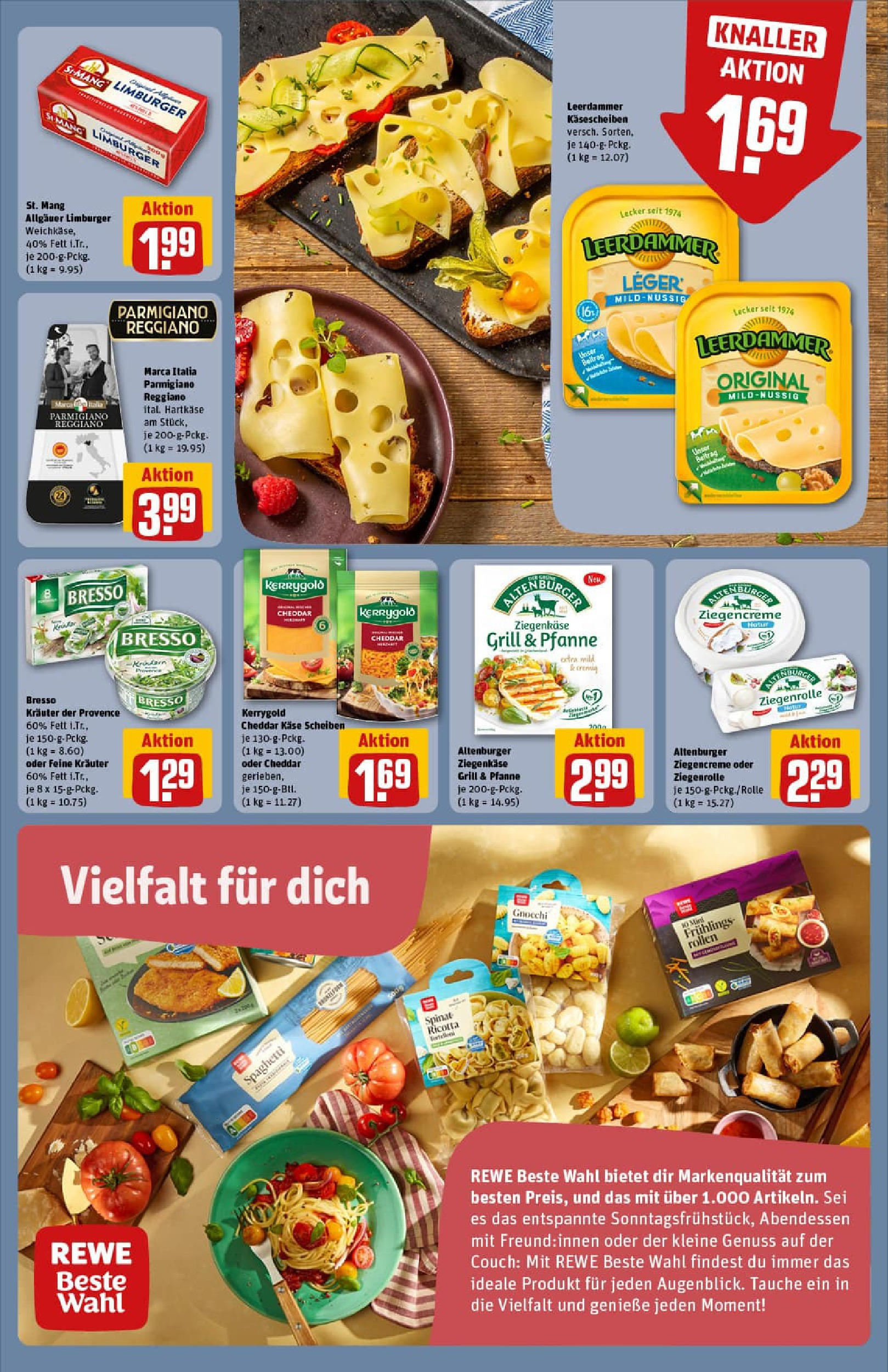 REWE Prospekt ab 11.08.2025 zum Blättern » Angebote | Seite: 13 | Produkte: Grill, Käse, Bresso, Leerdammer