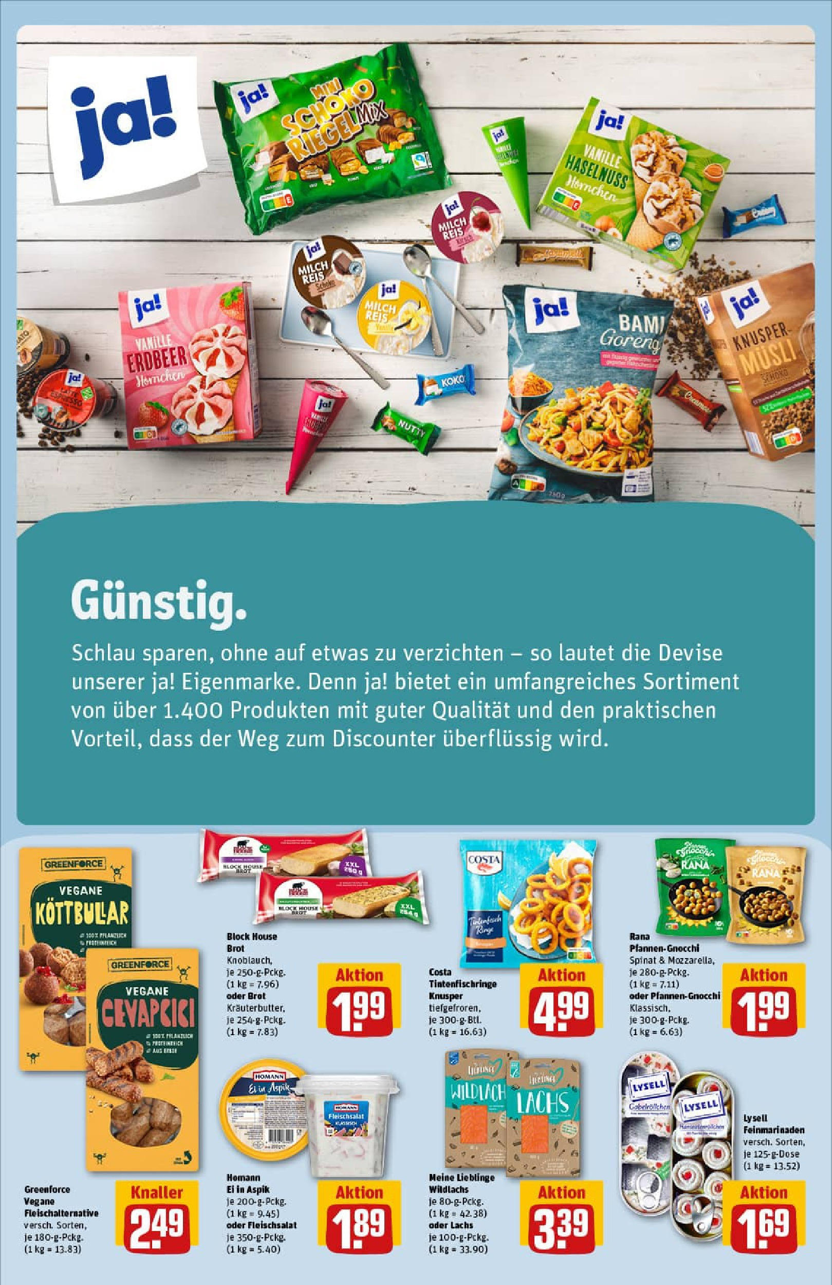 REWE Prospekt ab 11.08.2025 zum Blättern » Angebote | Seite: 12 | Produkte: Musli, Cevapcici, Erbse, Brot