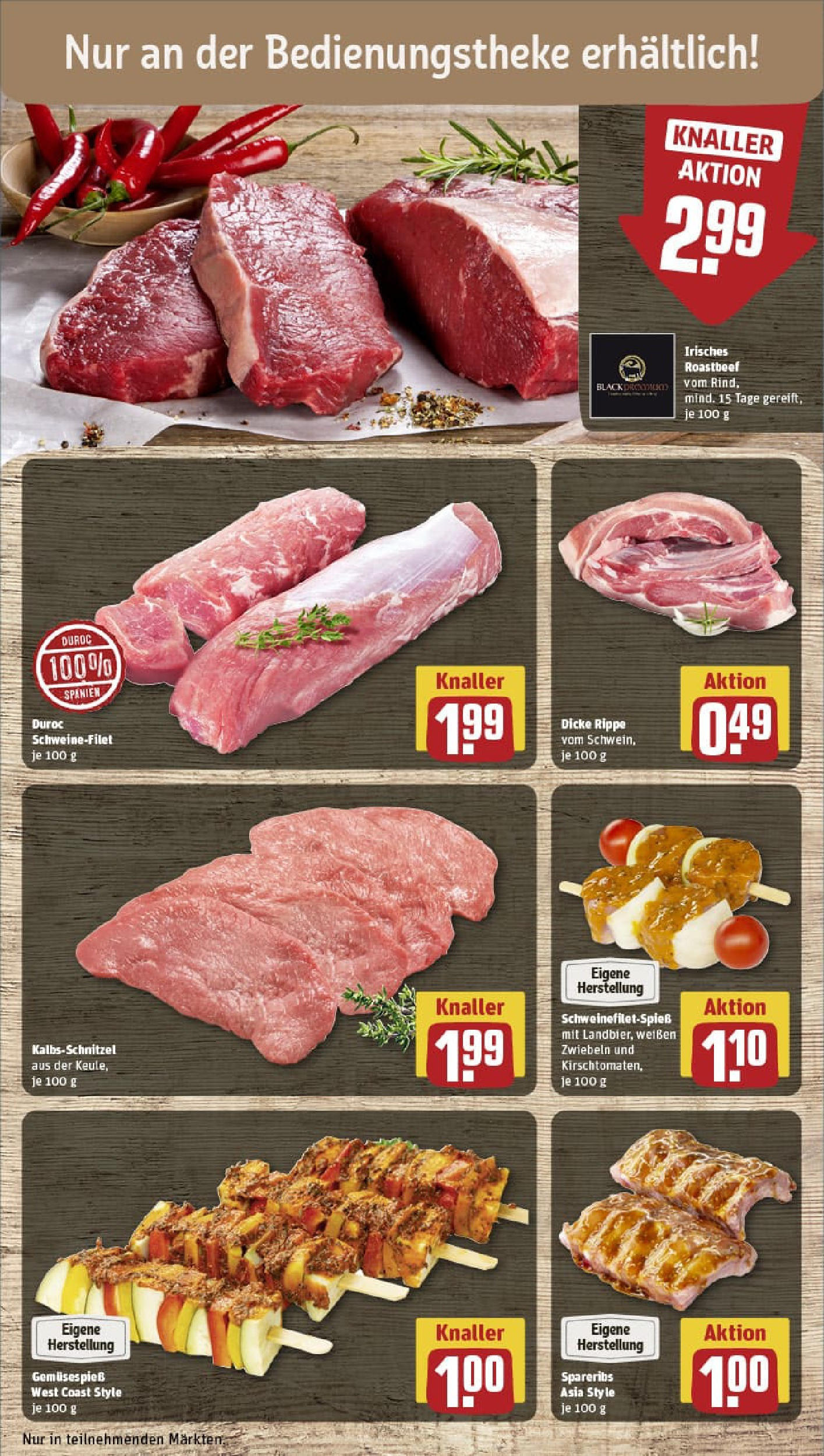 REWE Prospekt ab 11.08.2025 zum Blättern » Angebote | Seite: 10 | Produkte: Roastbeef, Schweinefilet, Zwiebeln