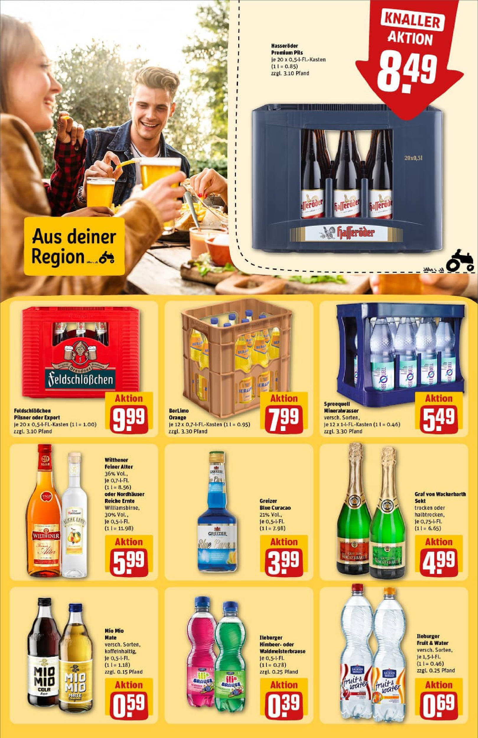 REWE Prospekt ab 11.08.2025 zum Blättern » Angebote | Seite: 21 | Produkte: Wilthener, Sekt, Mineralwasser, Hasseröder