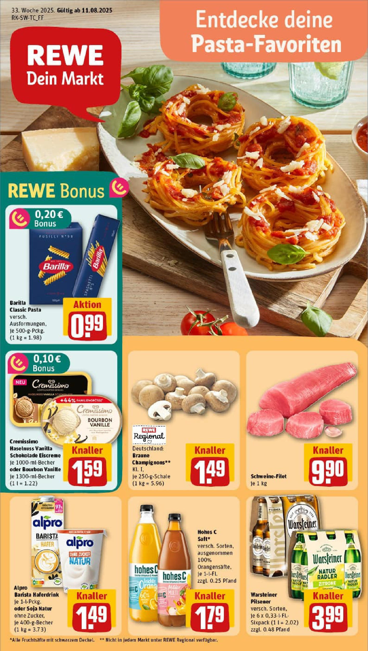 REWE Prospekt ab 11.08.2025 nächste Woche - Prospekt Tübingen / Innenstadt	