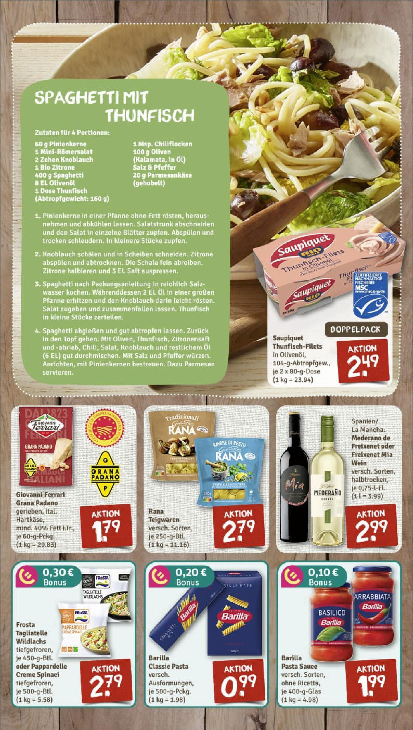 REWE Prospekt ab 11.08.2025 zum Blättern » Angebote | Seite: 6 | Produkte: Creme, Frosta, Wasser, Pasta