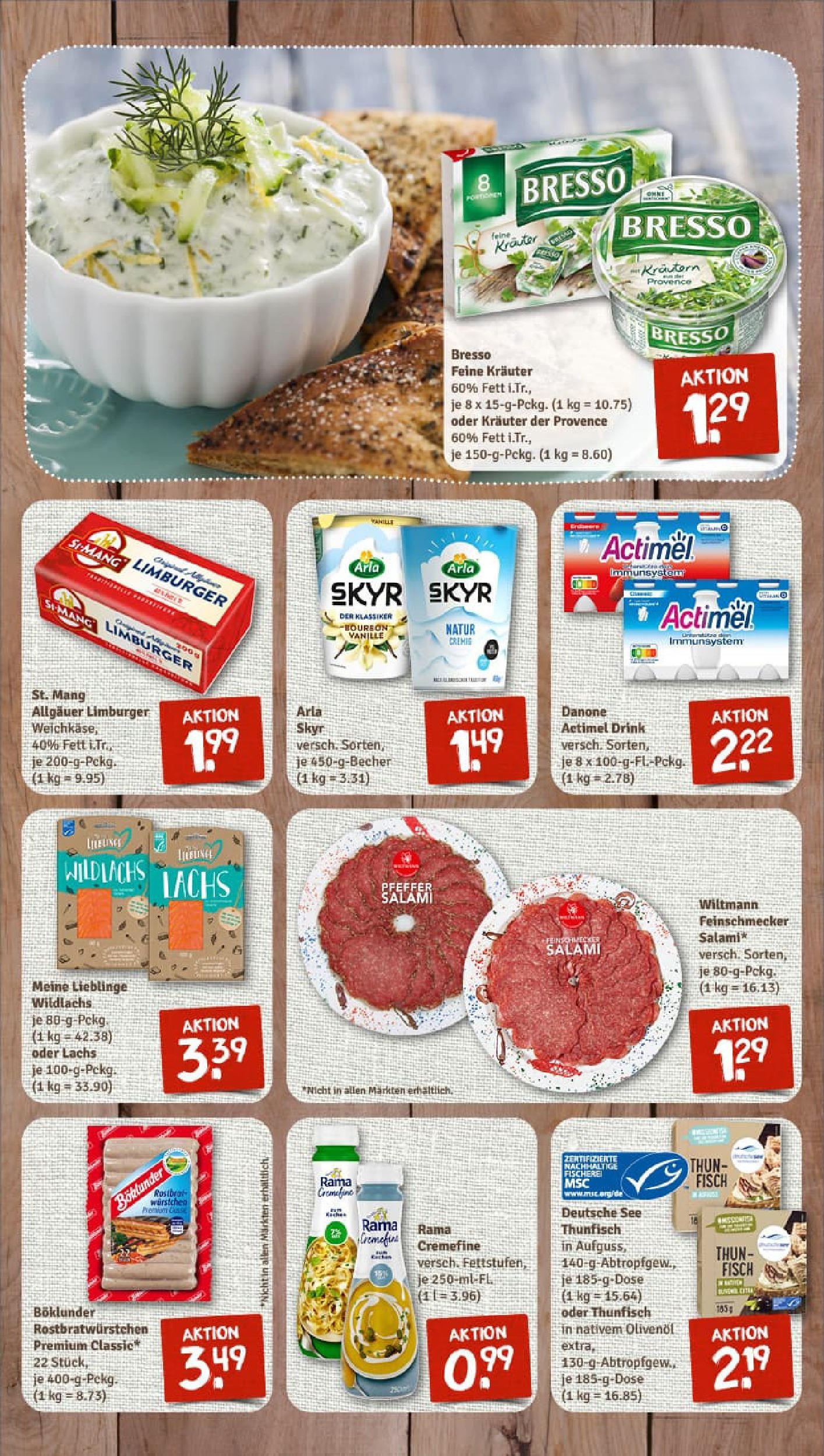 REWE Prospekt ab 11.08.2025 zum Blättern » Angebote | Seite: 7 | Produkte: Actimel, Rama, Rama cremefine, Salami REWE Prospekt ab 11.08.2025 zum Blättern » Angebote | Seite: 7 | Produkte: Actimel, Rama, Rama cremefine, Salami