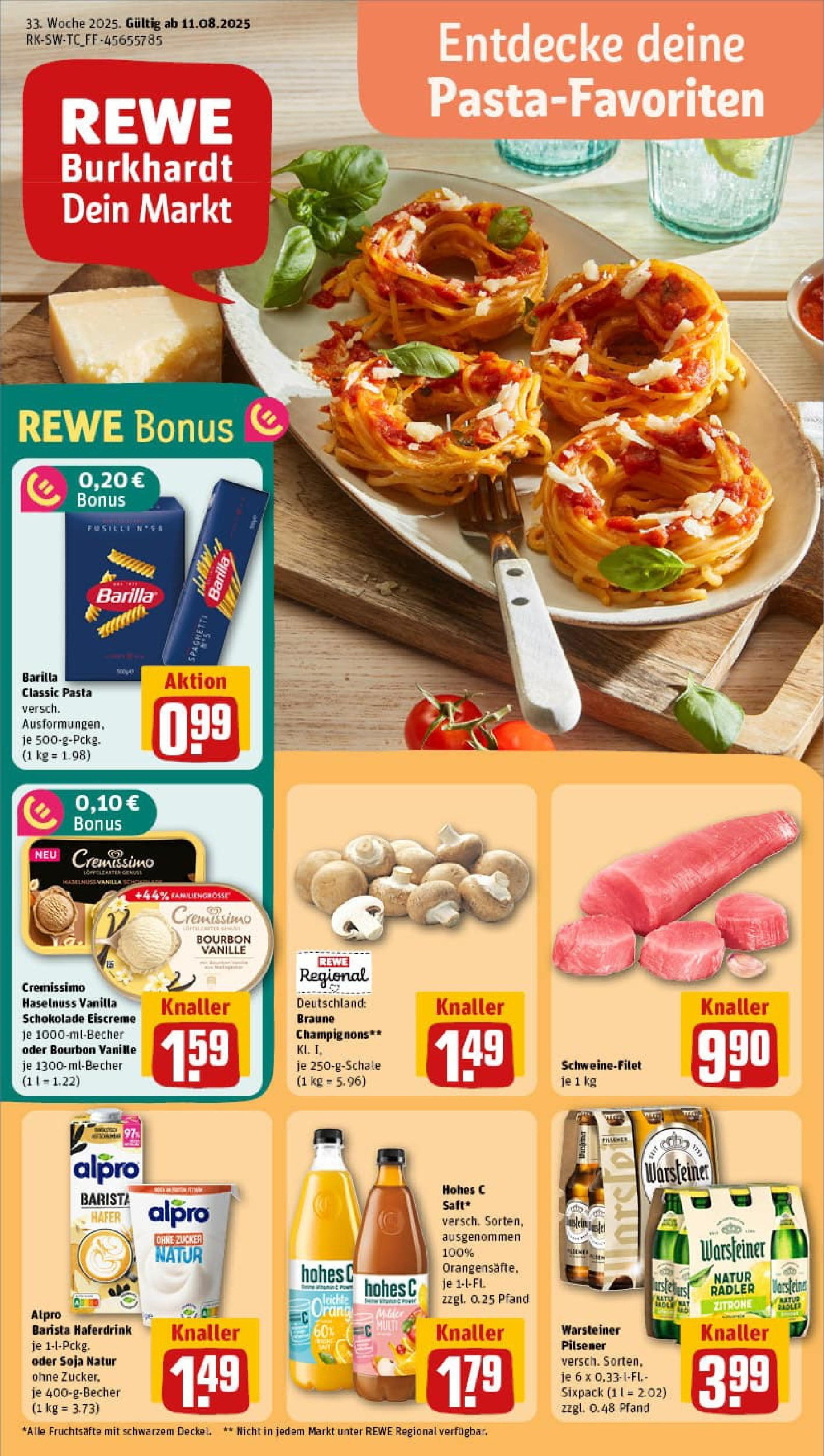 REWE Prospekt ab 11.08.2025 nächste Woche - Prospekt Asperg	