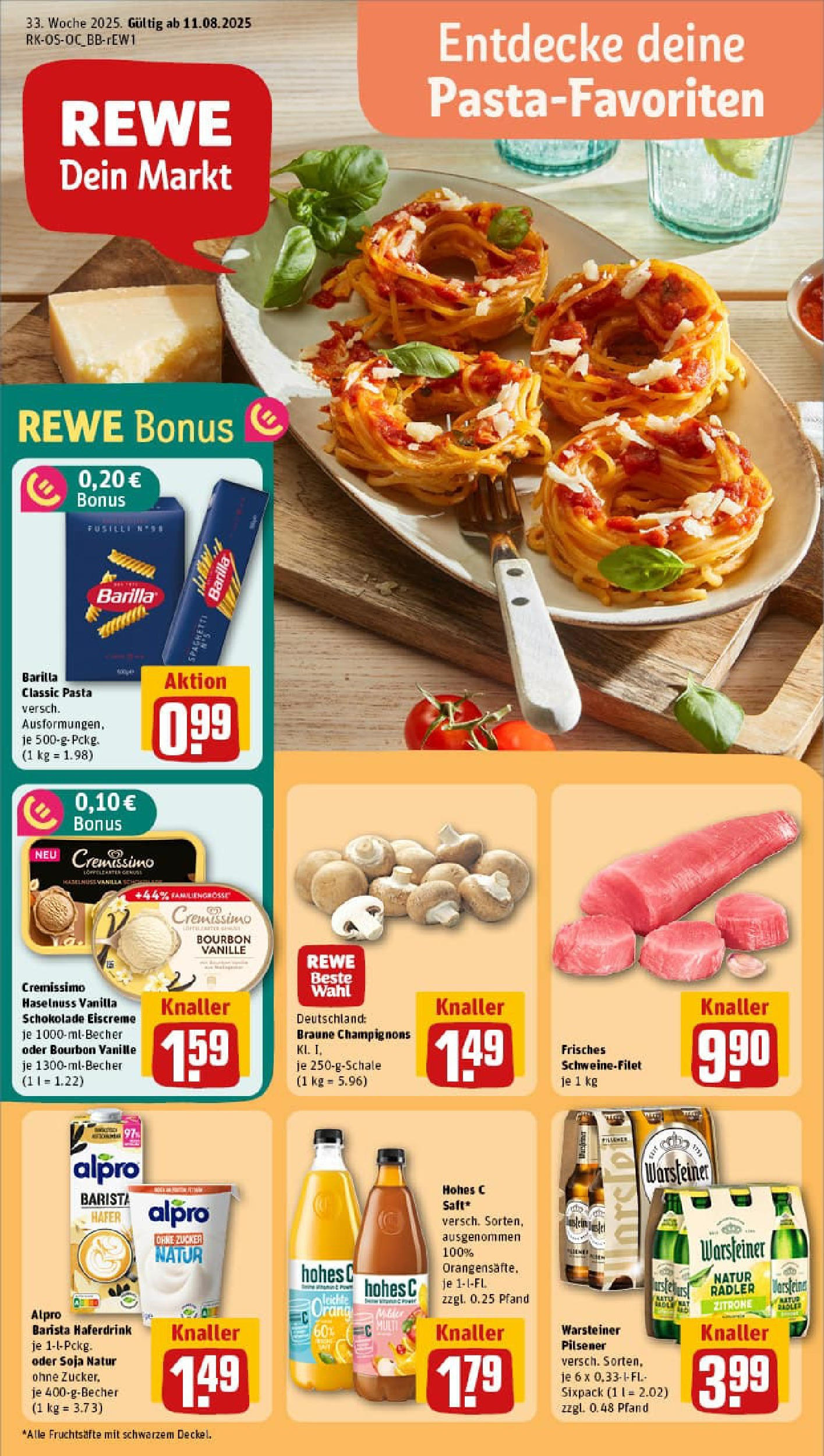 REWE Prospekt ab 11.08.2025 nächste Woche - Prospekt Berlin / Steglitz Vorschau von dem Prospekt des Geschäftes Rewe, gültig ab dem 11.08.2025