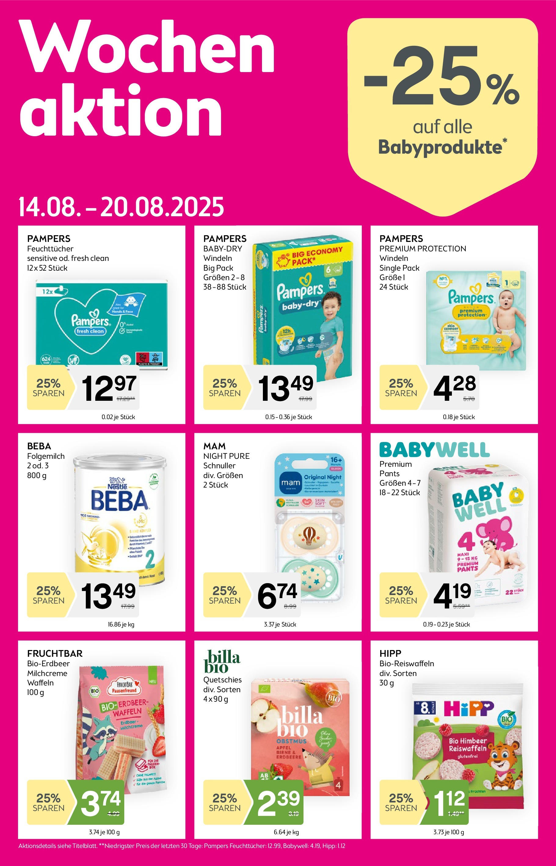 Bipa Flugblatt - Langenrohr von 14.08.2025 - Aktuelle Angebote | Seite: 8 | Produkte: Birne, Rum, Pampers, Äpfel