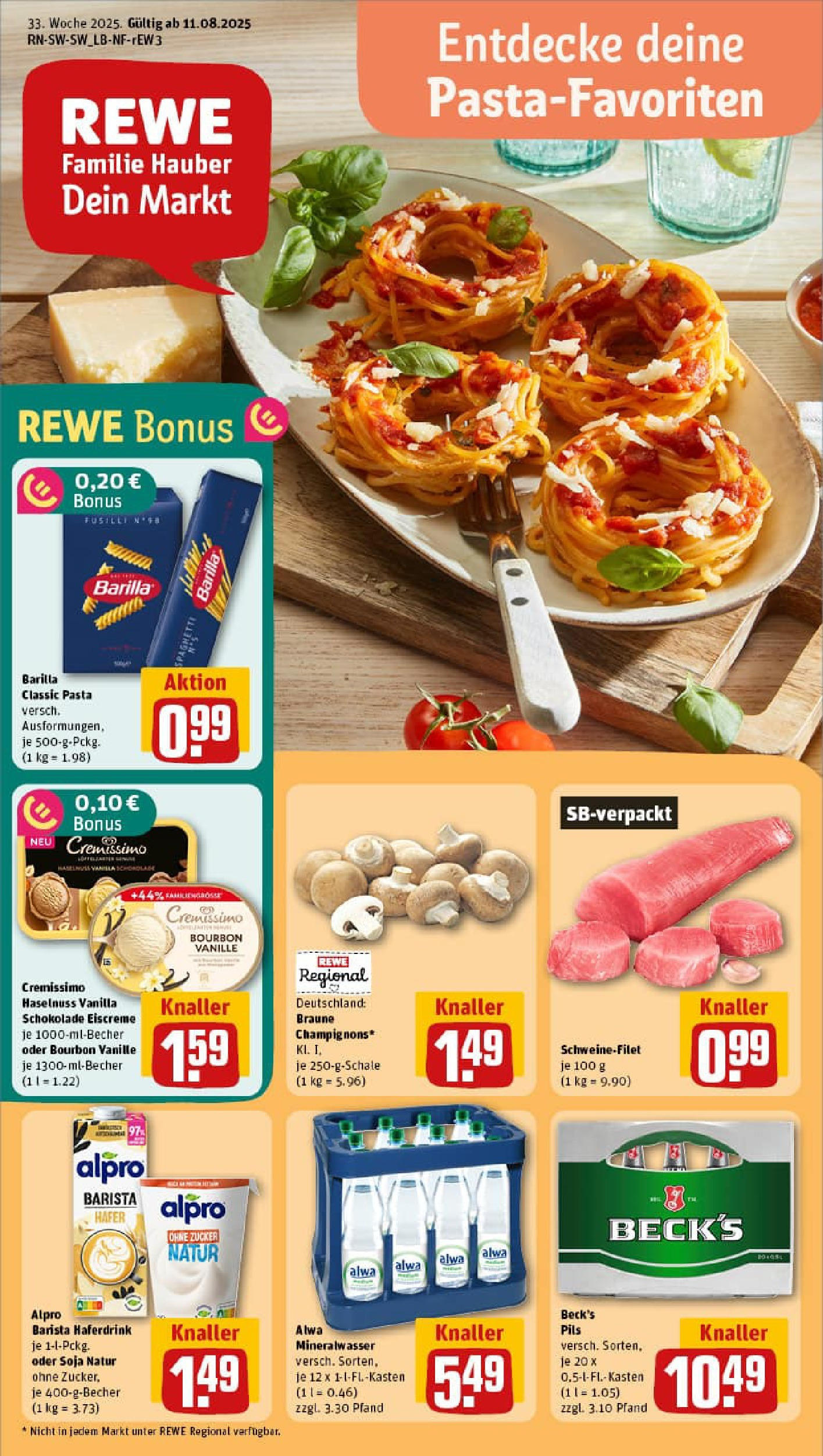 REWE Prospekt ab 11.08.2025 nächste Woche - Prospekt Wiesloch	