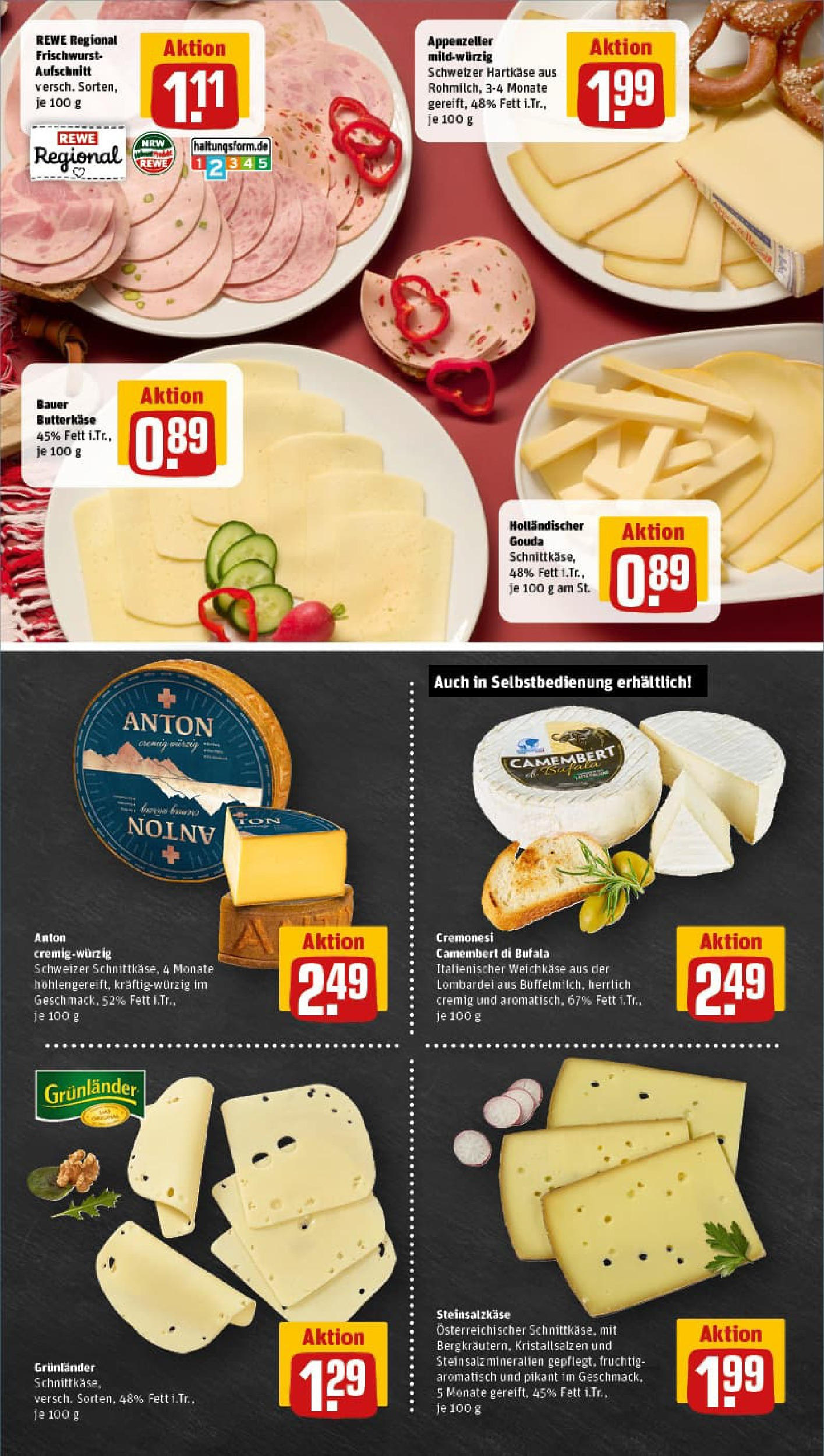 REWE Prospekt ab 11.08.2025 zum Blättern » Angebote | Seite: 9 | Produkte: Gouda, Grunlander