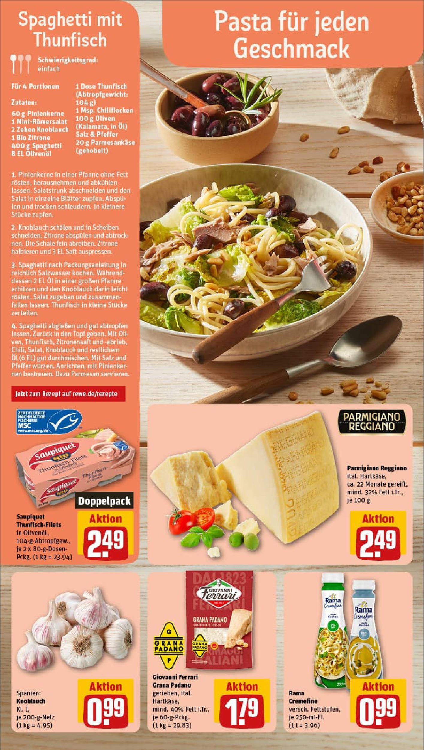 REWE Prospekt ab 11.08.2025 zum Blättern » Angebote | Seite: 14 | Produkte: Rama, Rama cremefine, Knoblauch, Saft