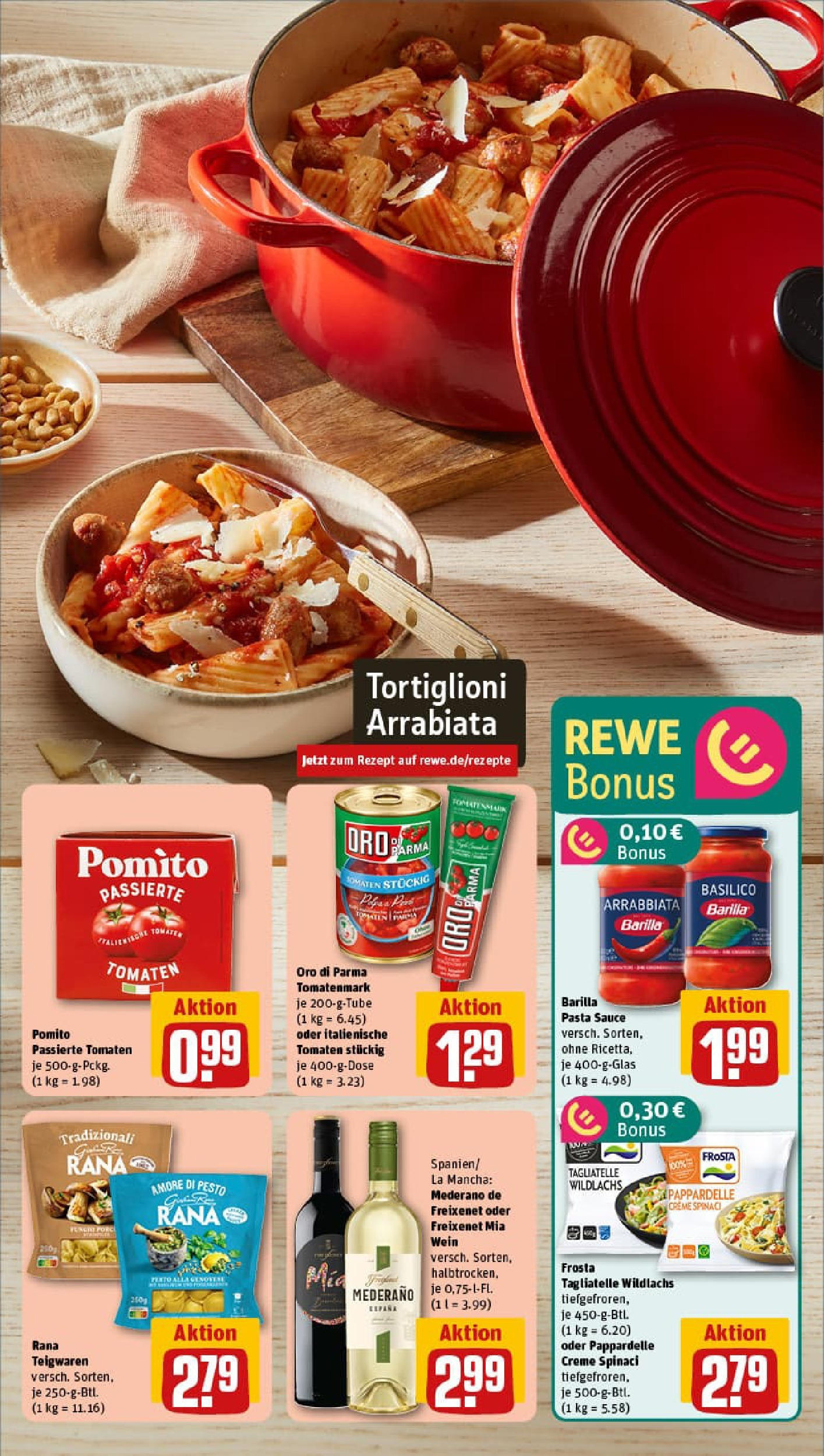 REWE Prospekt ab 11.08.2025 zum Blättern » Angebote | Seite: 15 | Produkte: Barilla, Creme, Pasta, Wein