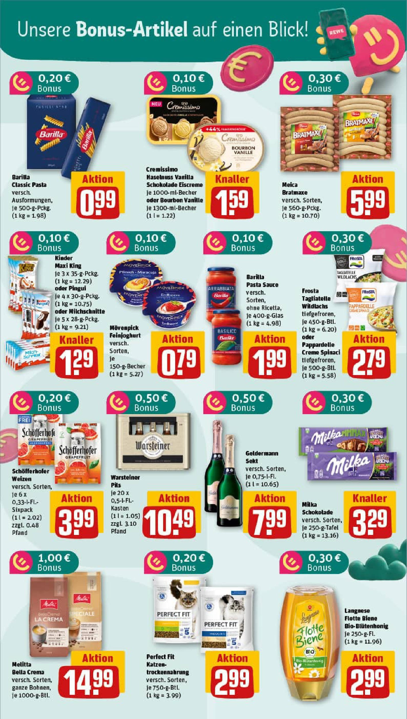 REWE Prospekt ab 11.08.2025 zum Blättern » Angebote | Seite: 25 | Produkte: Sekt, Eiscreme, Frosta, Bourbon