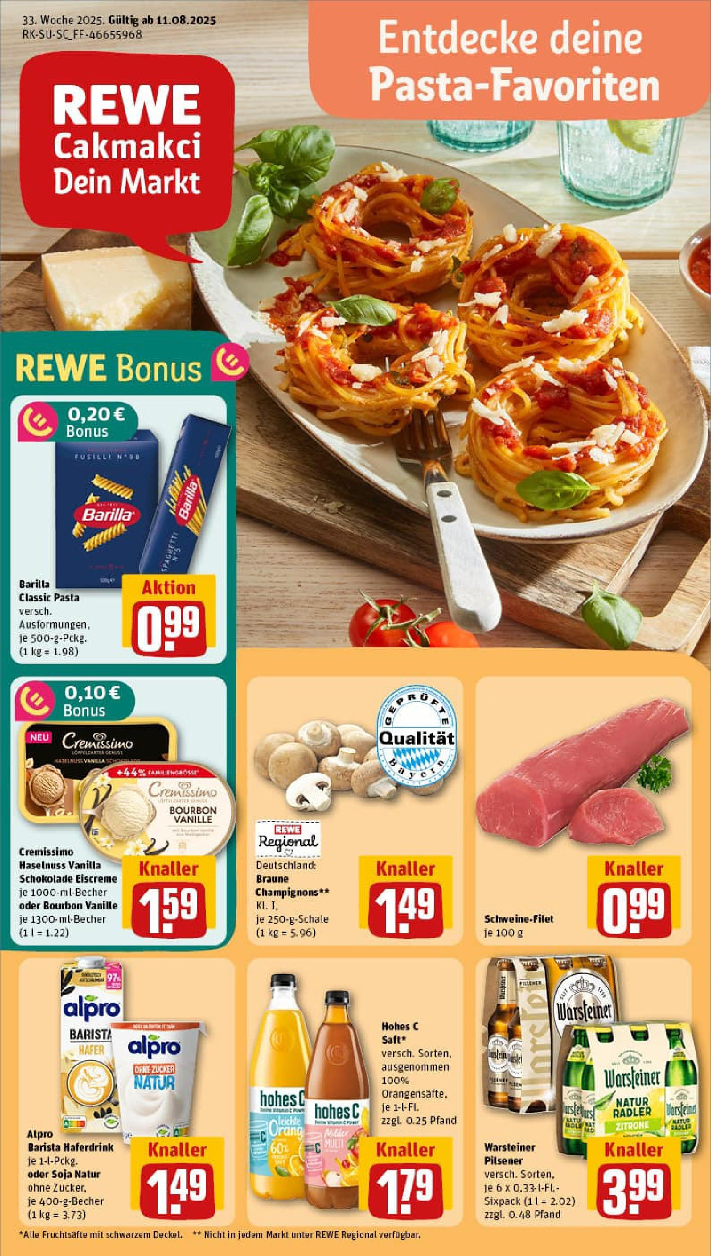 REWE Prospekt ab 11.08.2025 zum Blättern » Angebote | Seite: 1 | Produkte: Schokolade, Zitrone, Hohes c, Bourbon REWE Prospekt ab 11.08.2025 zum Blättern » Angebote | Seite: 1 | Produkte: Schokolade, Zitrone, Hohes c, Bourbon
