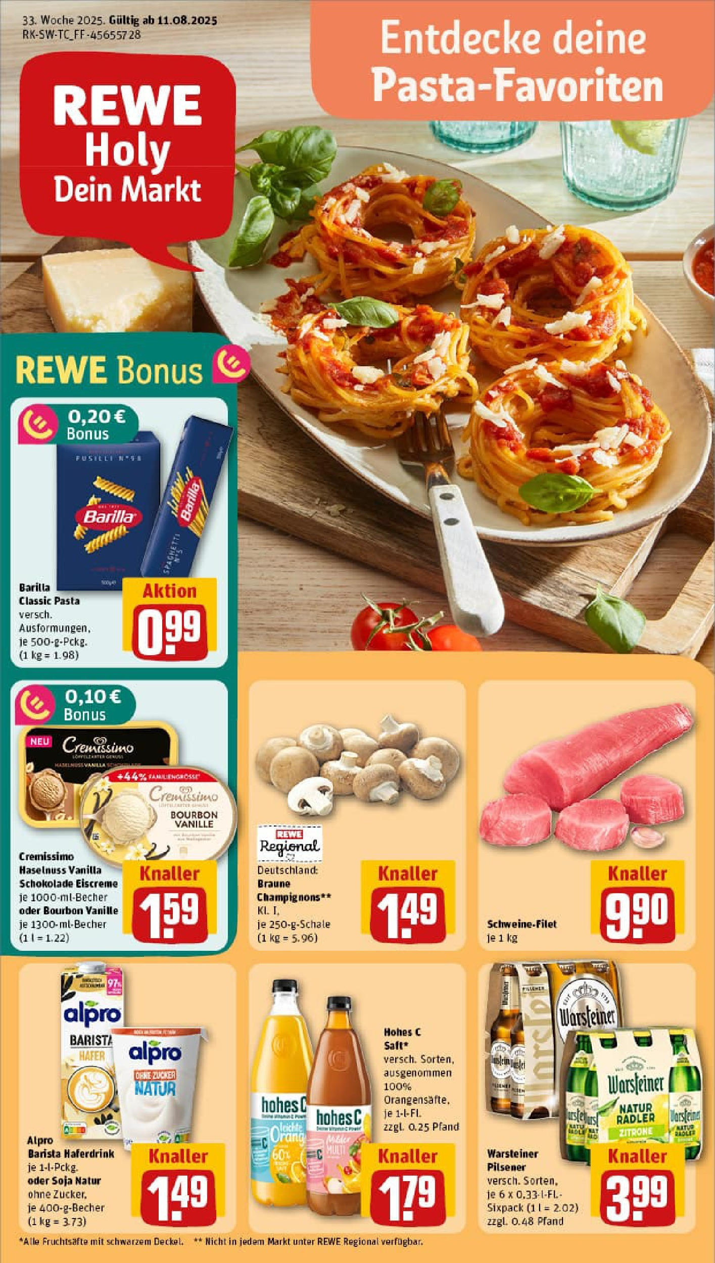 REWE Prospekt ab 11.08.2025 zum Blättern » Angebote | Seite: 1 | Produkte: Eiscreme, Haferdrink, Champignons, Zitrone REWE Prospekt ab 11.08.2025 zum Blättern » Angebote | Seite: 1 | Produkte: Eiscreme, Haferdrink, Champignons, Zitrone