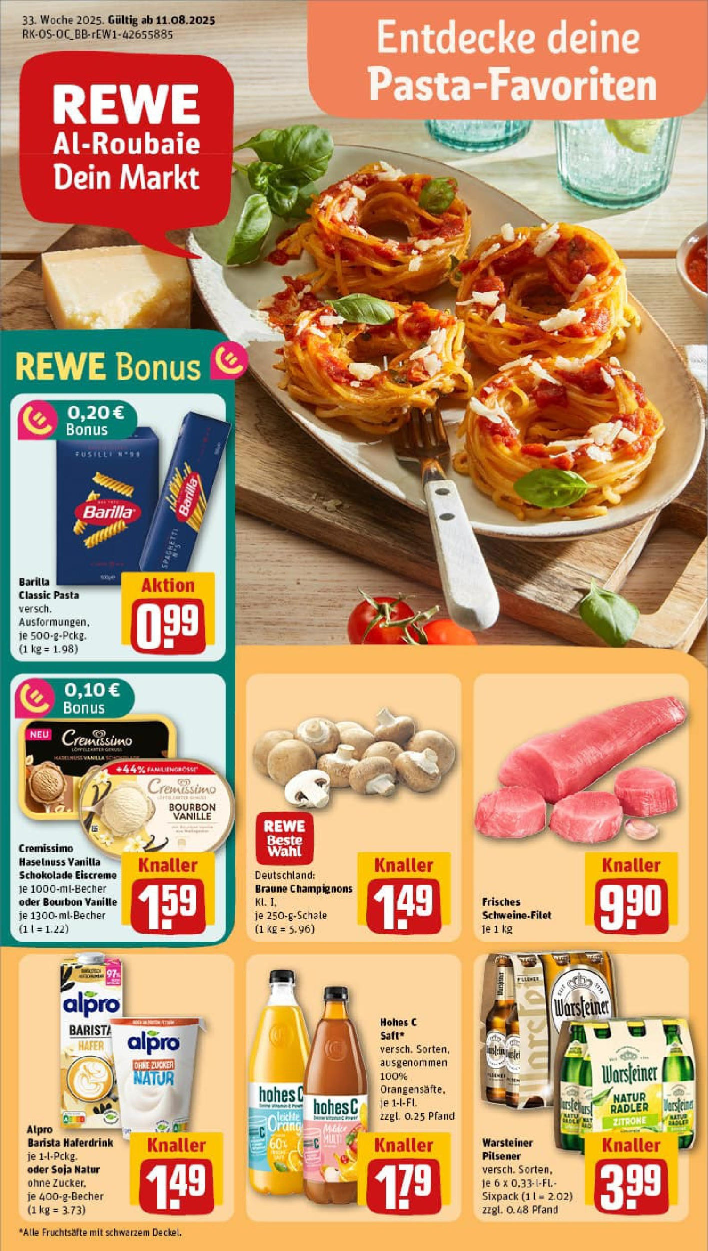 REWE Prospekt ab 10.08.2025 nächste Woche - Prospekt Berlin / Charlottenburg Vorschau von dem Prospekt des Geschäftes Rewe, gültig ab dem 10.08.2025