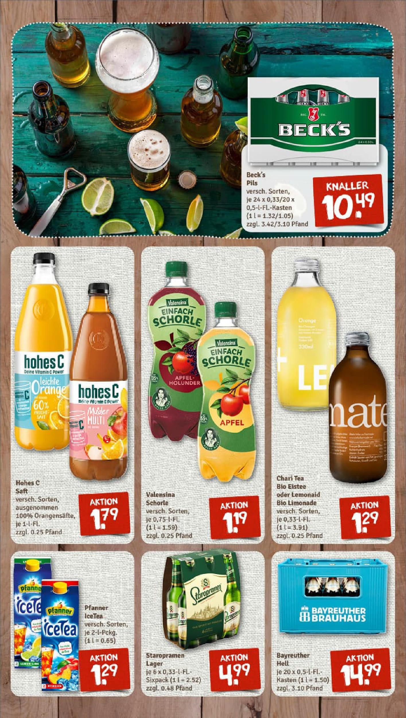 REWE Prospekt ab 11.08.2025 zum Blättern » Angebote | Seite: 11 | Produkte: Bayreuther hell, Pils, Valensina, Saft