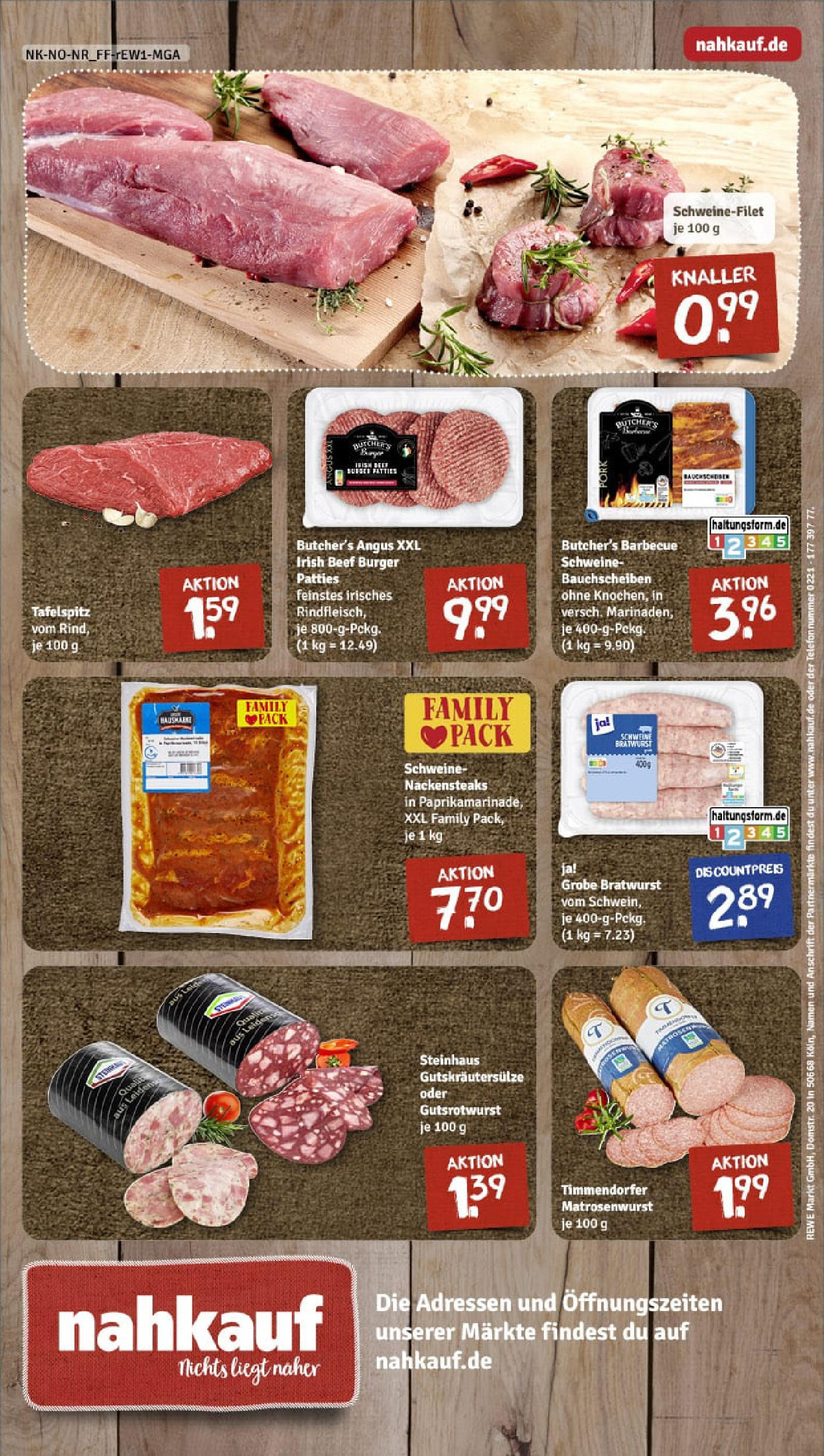 REWE Prospekt ab 11.08.2025 zum Blättern » Angebote | Seite: 12 | Produkte: Nackensteaks, Tafelspitz, Burger, Schweinefilet