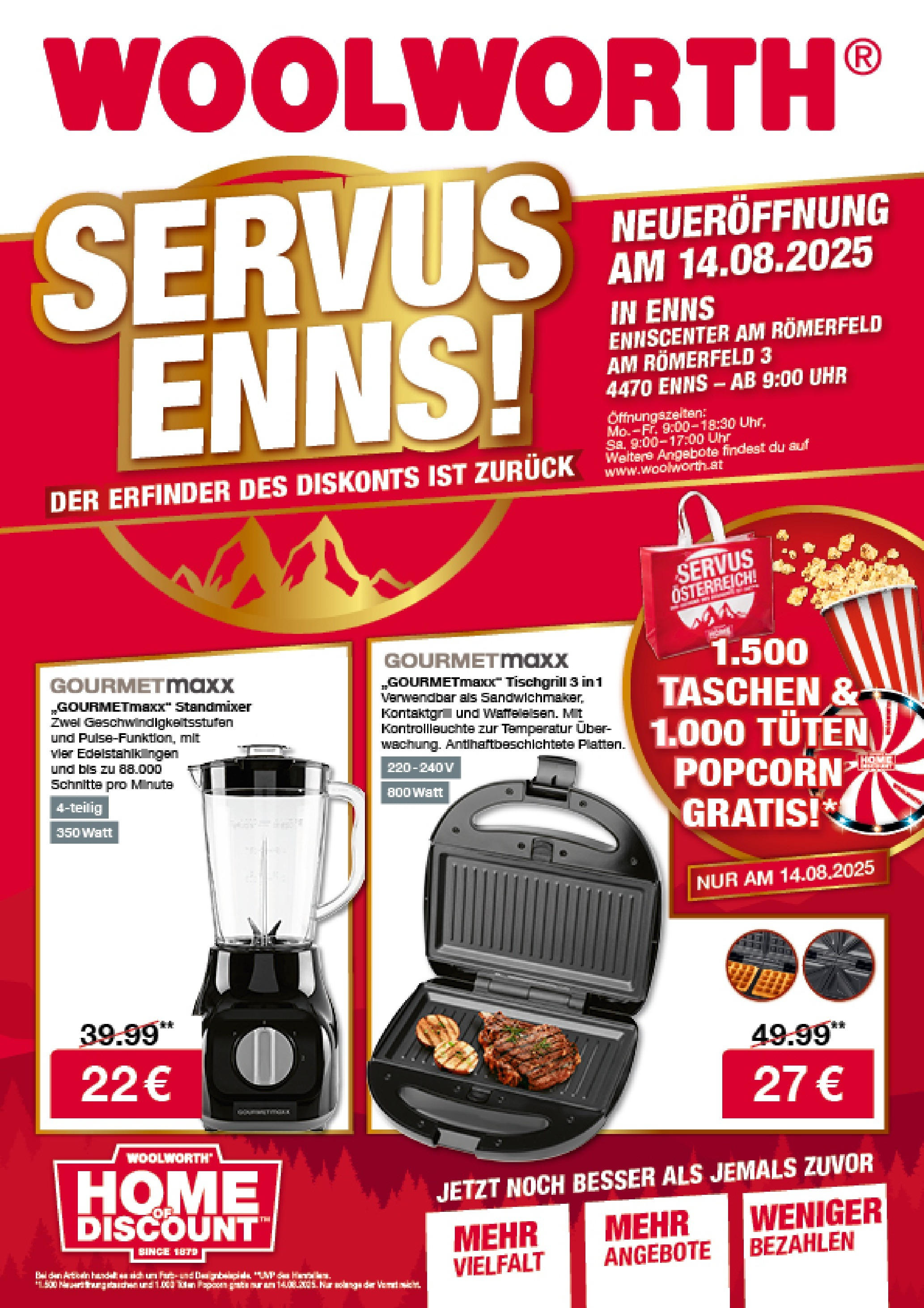 Woolworth Servus Enns! von 10.08.2025 - Aktuelle Angebote | Seite: 1 | Produkte: Uhr