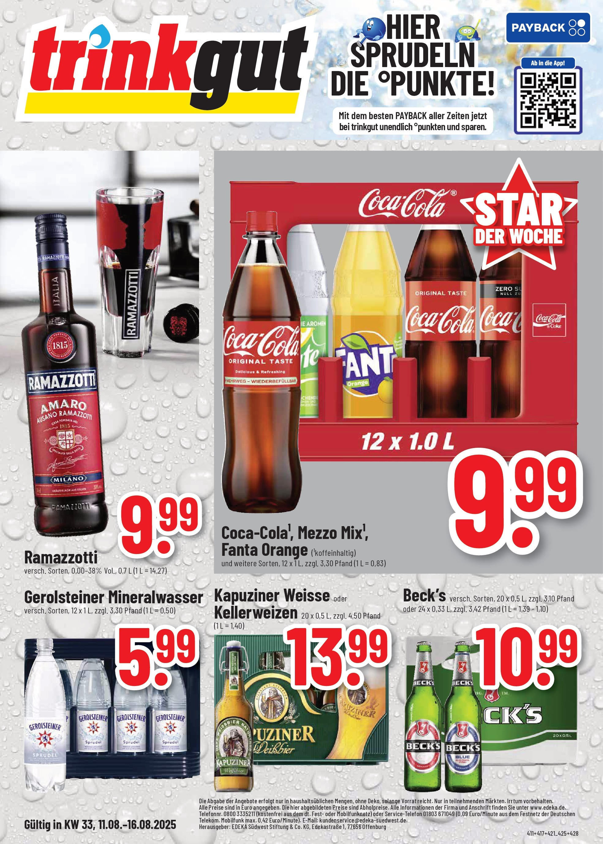 Trinkgut prospekt Dossenheim (ab 10.08.2025) » Angebote ab Montag | Seite: 1 | Produkte: Fanta, Cola, Weißbier, Mineralwasser Trinkgut prospekt Dossenheim (ab 10.08.2025) » Angebote online | Seite: 1 | Produkte: Fanta, Cola, Weißbier, Mineralwasser