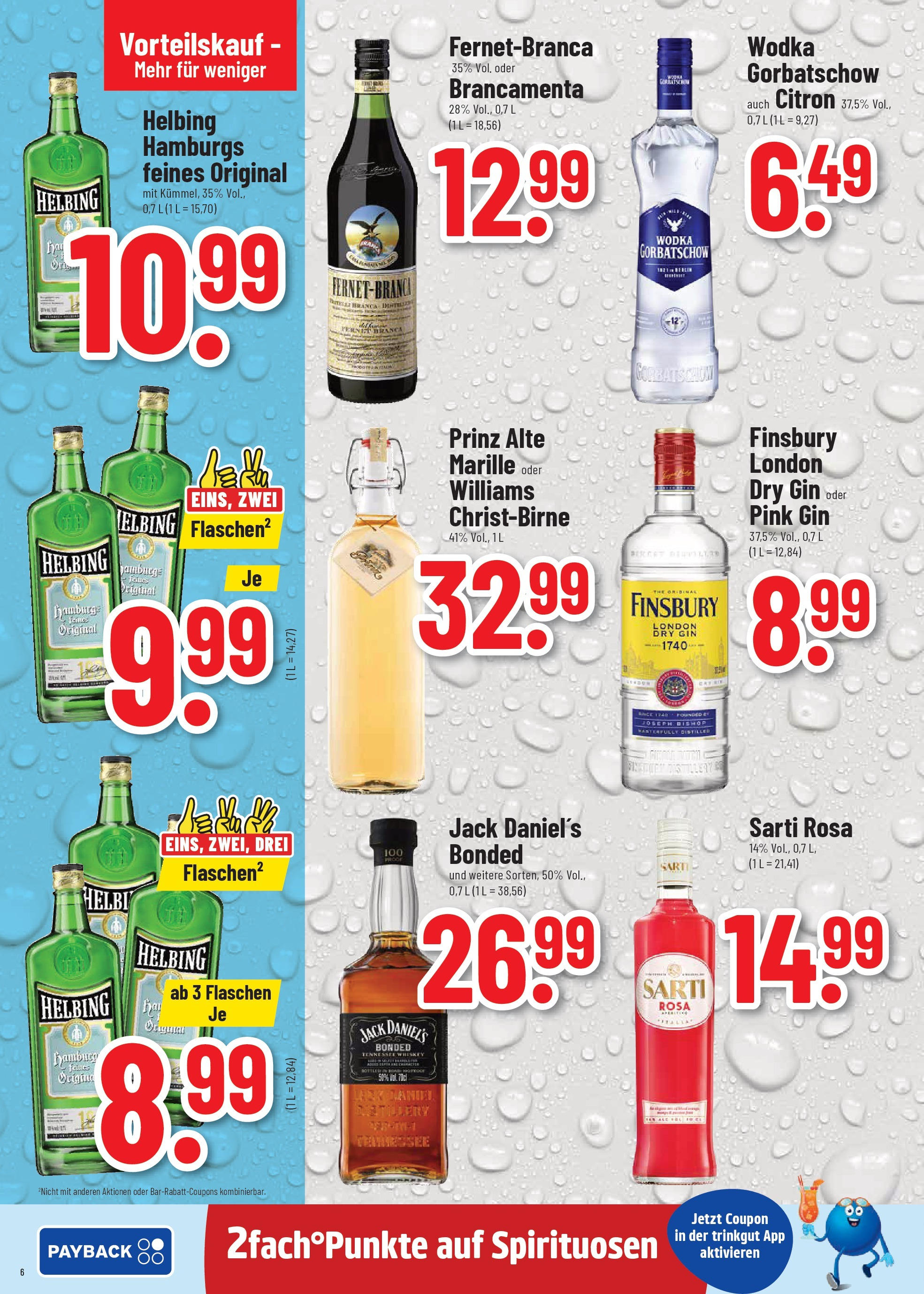 Trinkgut prospekt Dossenheim (ab 10.08.2025) » Angebote ab Montag | Seite: 6 | Produkte: Jack Daniel's, Wodka gorbatschow, Wodka, Whiskey Trinkgut prospekt Dossenheim (ab 10.08.2025) » Angebote online | Seite: 6 | Produkte: Jack Daniel's, Wodka gorbatschow, Wodka, Whiskey