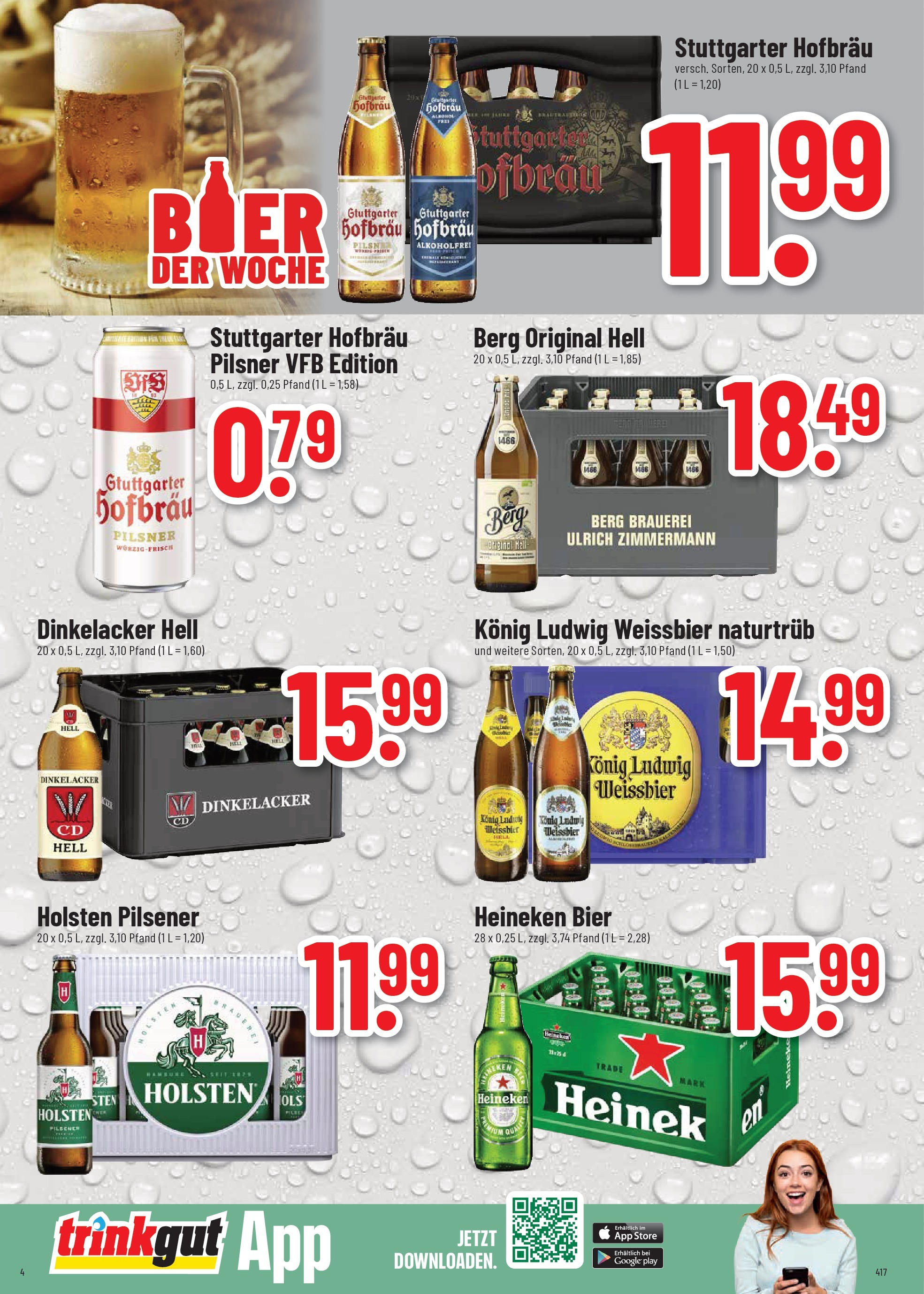 Trinkgut prospekt Crailsheim	 (ab 11.08.2025) » Angebote online | Seite: 4 | Produkte: Bier, Weißbier, Holsten, Heineken