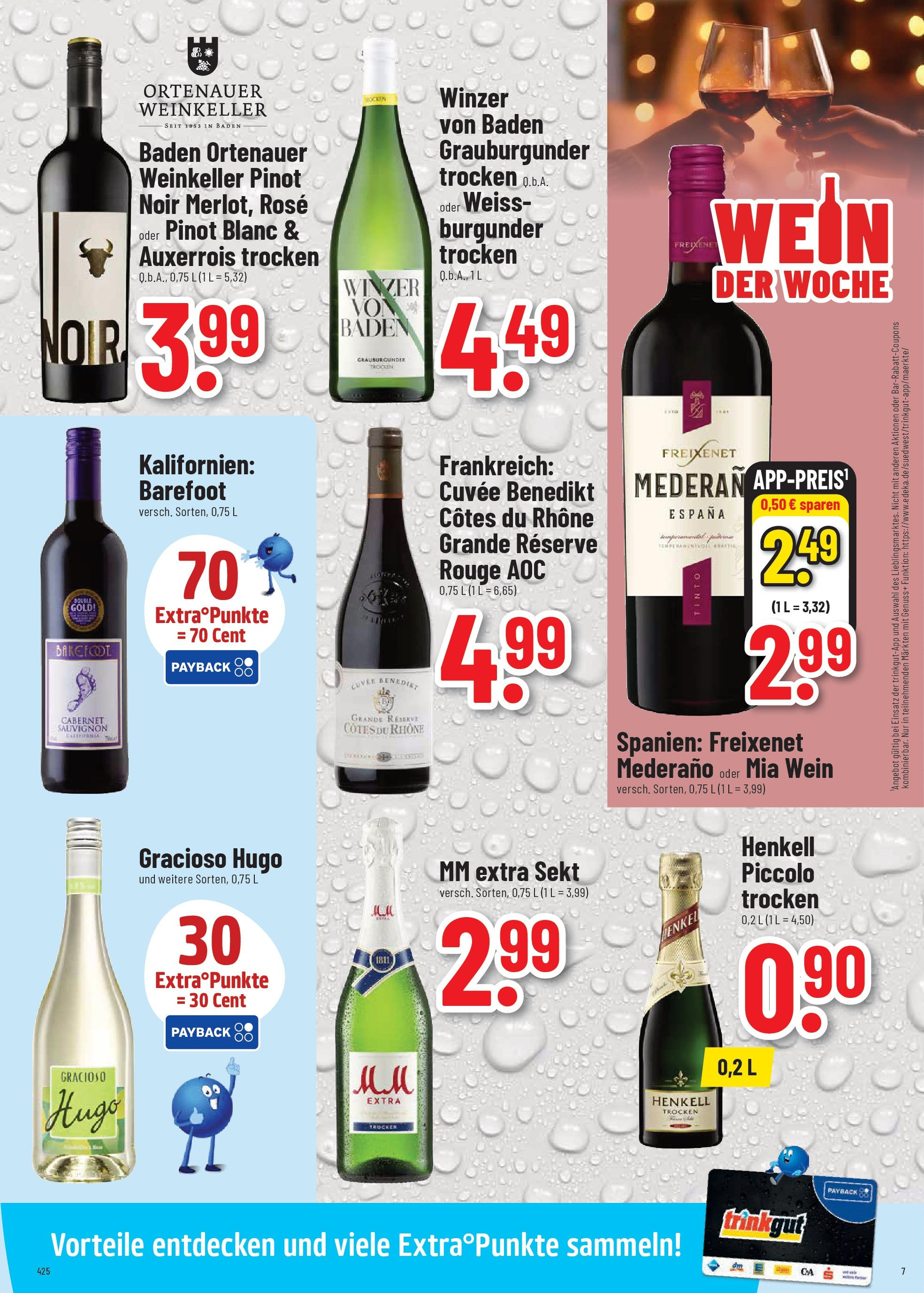 Trinkgut prospekt Dossenheim (ab 10.08.2025) » Angebote ab Montag | Seite: 7 | Produkte: Freixenet, Freixenet mederano, Rouge, Hugo Trinkgut prospekt Dossenheim (ab 10.08.2025) » Angebote online | Seite: 7 | Produkte: Freixenet, Freixenet mederano, Rouge, Hugo