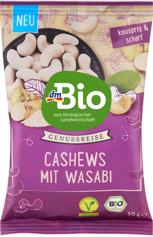 dmBio Cashews mit Wasabi