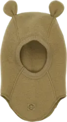 Mikk-Line Schlupfmütze mit Merinowolle & Ohren, khaki, Gr. 74/80