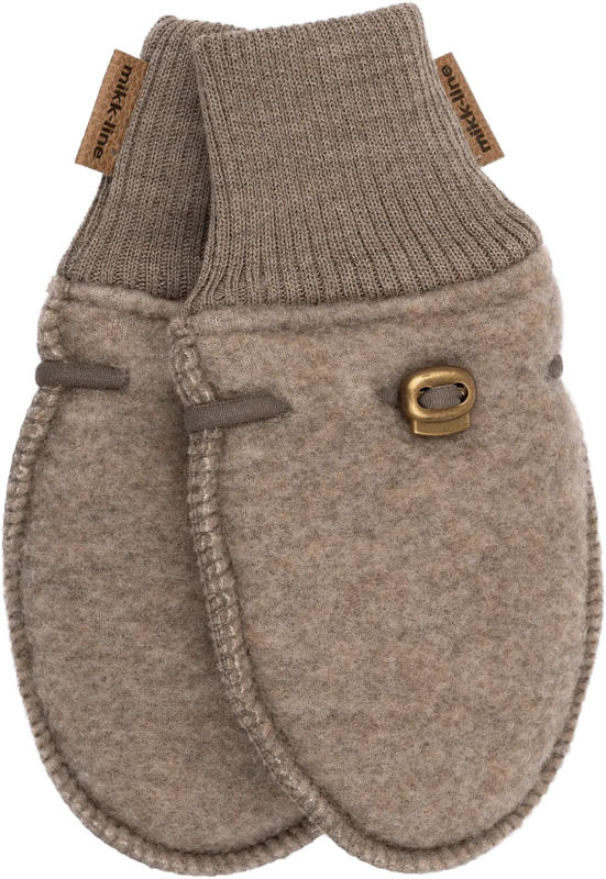 Mikk-Line Handschuhe mit Merinowolle, braun, Gr. 62/68