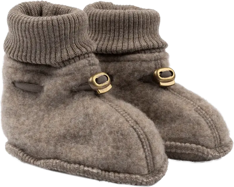 Mikk-Line Schuhe mit Merinowolle, braun, Gr. 62/68