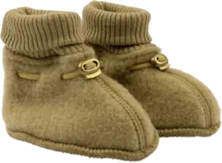 Mikk-Line Schuhe mit Merinowolle, khaki, Gr. 74/80